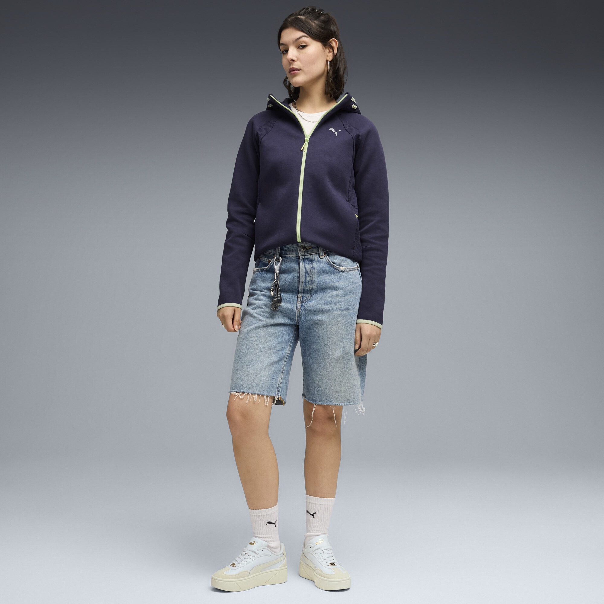 Puma EvoStripe Kapuzenjacke Damen Deep Plum XL 3
