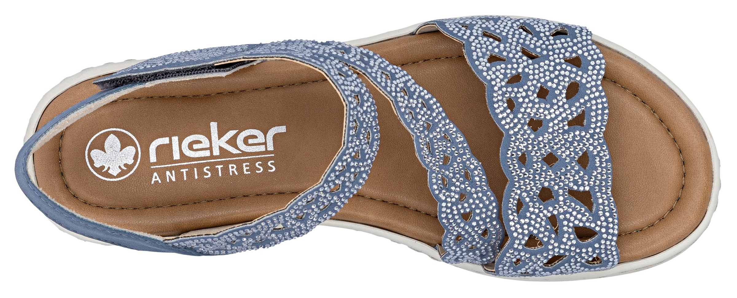Rieker Keilsandalette  Keilsandalette, Sommerschuh, Urlaubsschuh mit Glitzersteine