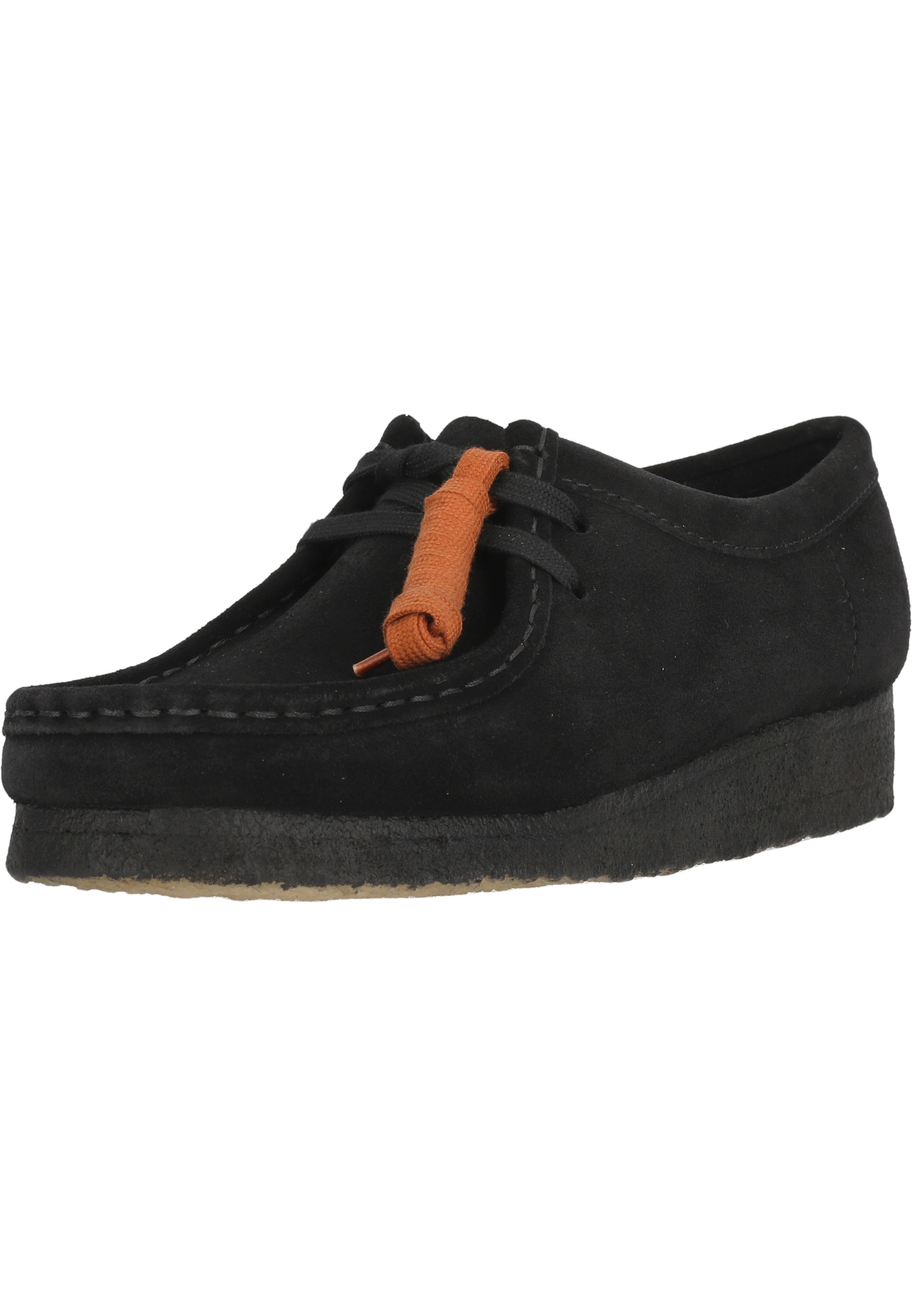 Clarks Schnürschuh "Wallabee. Black Sde" mit unnachahmlicher Kreppsohle günstig online kaufen