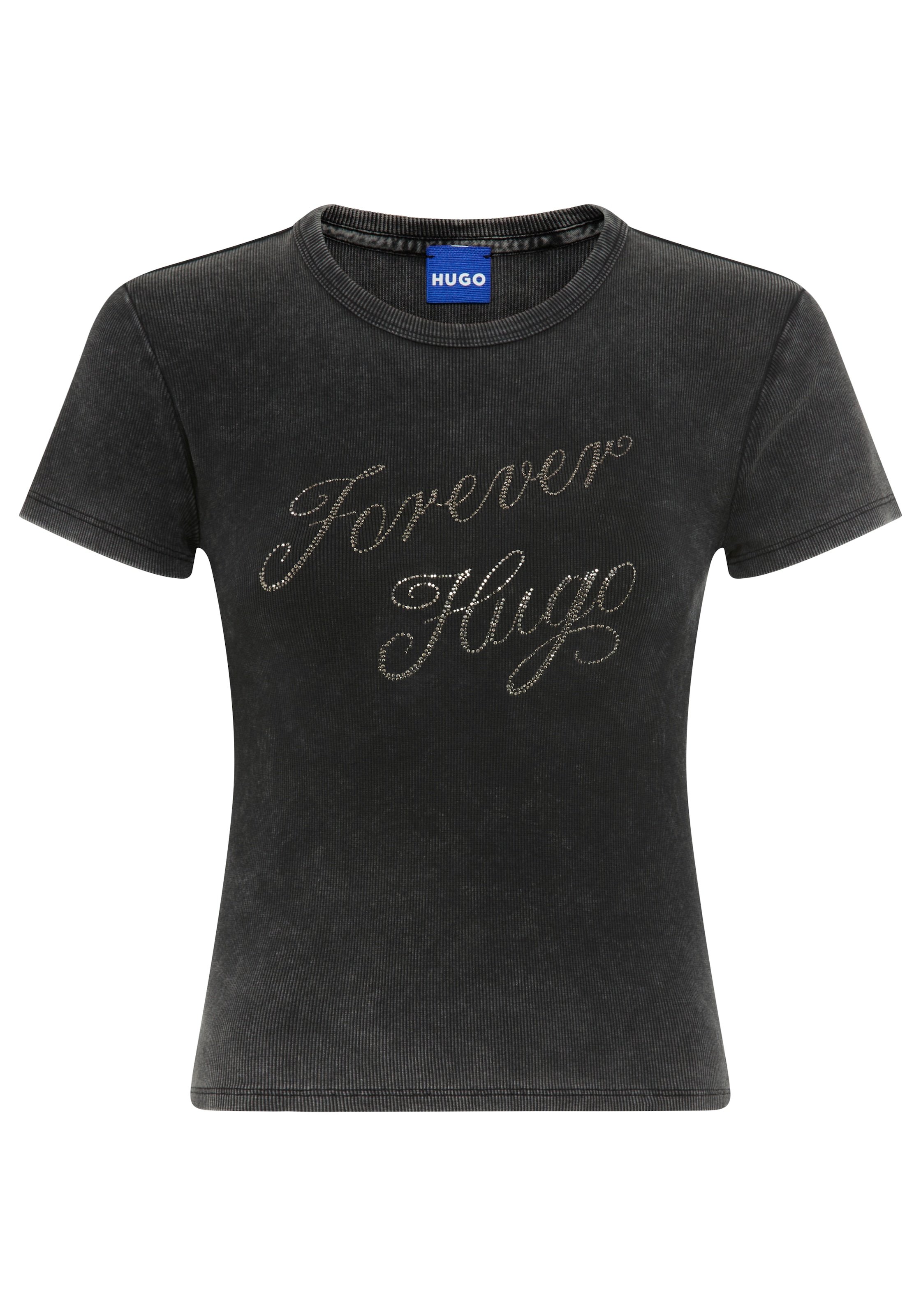 HUGO Blue T-Shirt "Dever", mit Schriftzug vorn, Rundhals günstig online kaufen
