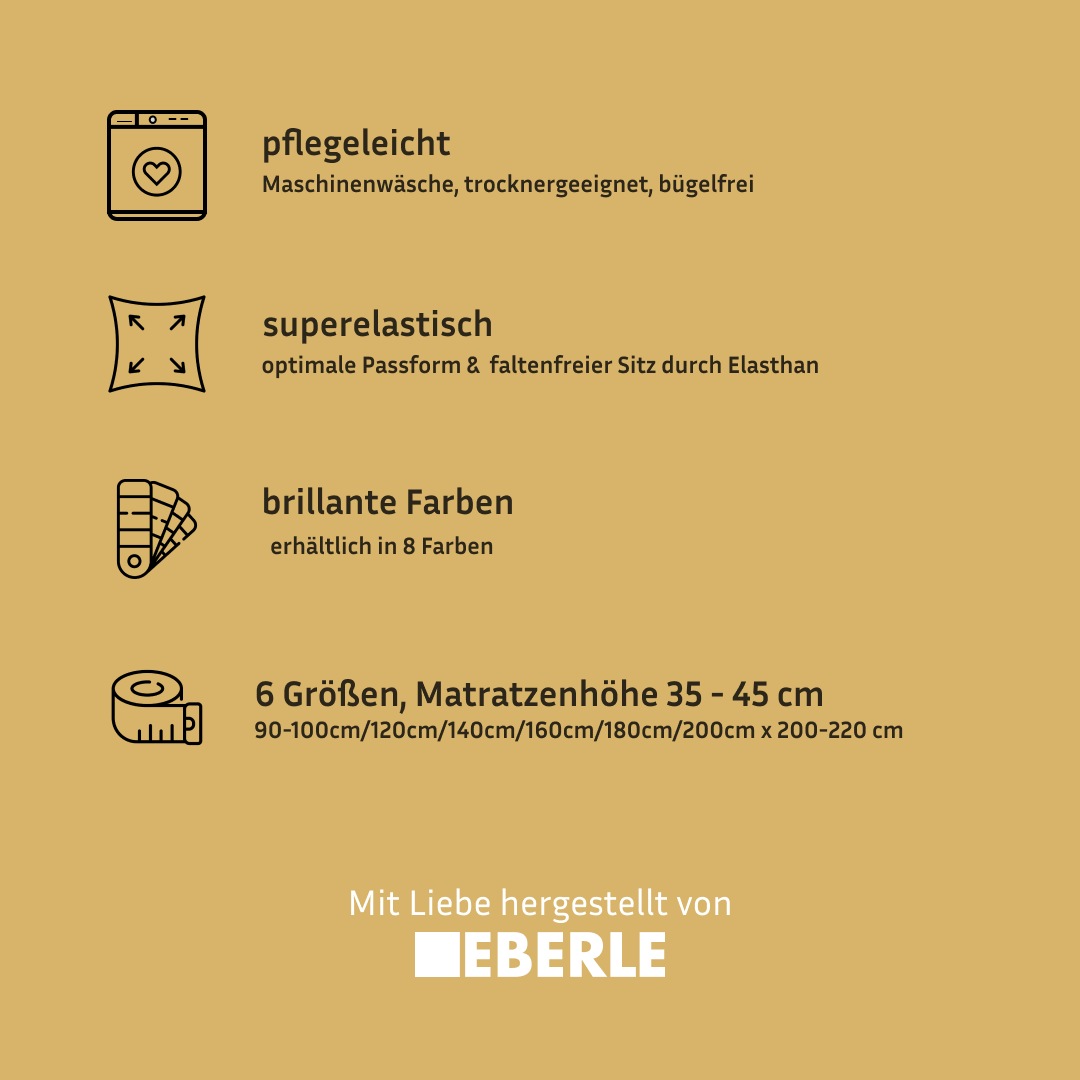 bellana Spannbettlaken »Jersey-Elasthan deLuxe« für Boxspringbetten und sehr hohe Matratzen