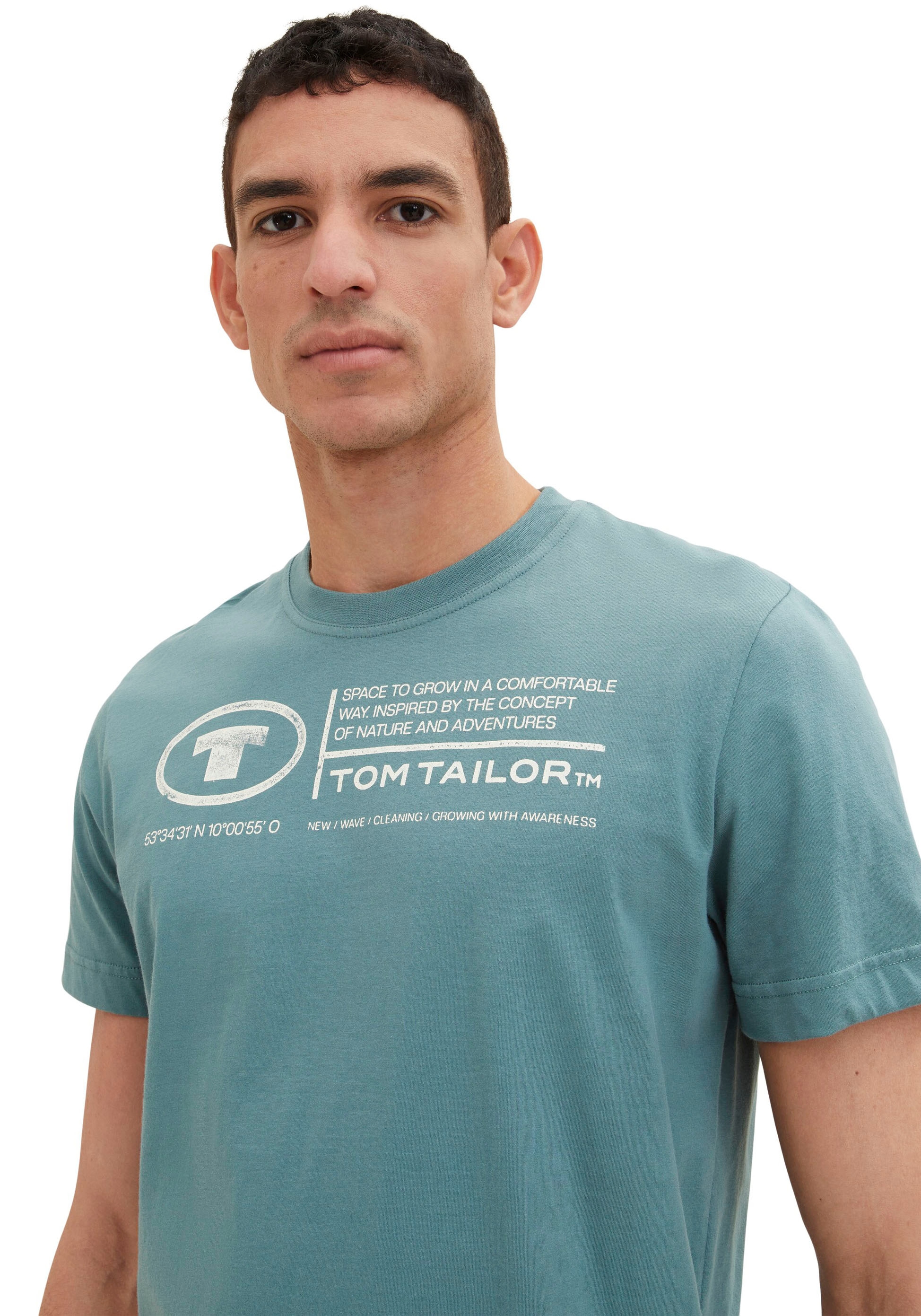 TOM TAILOR Print-Shirt »Tom Tailor Herren T-Shirt Frontprint«