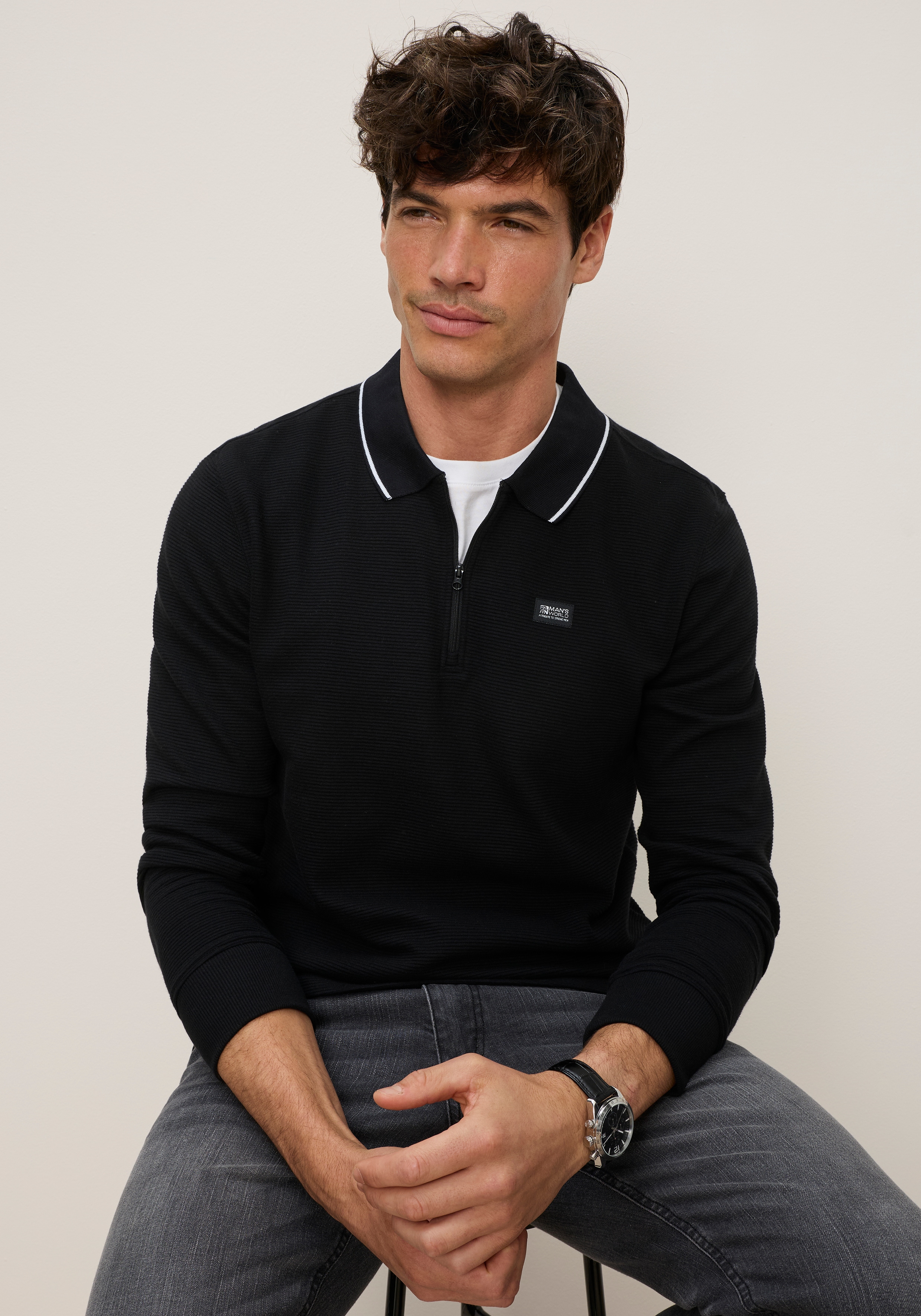 Mans World "mit Polokragen", Bequem wie ein Sweatshirt. Smart wie ein Polo.