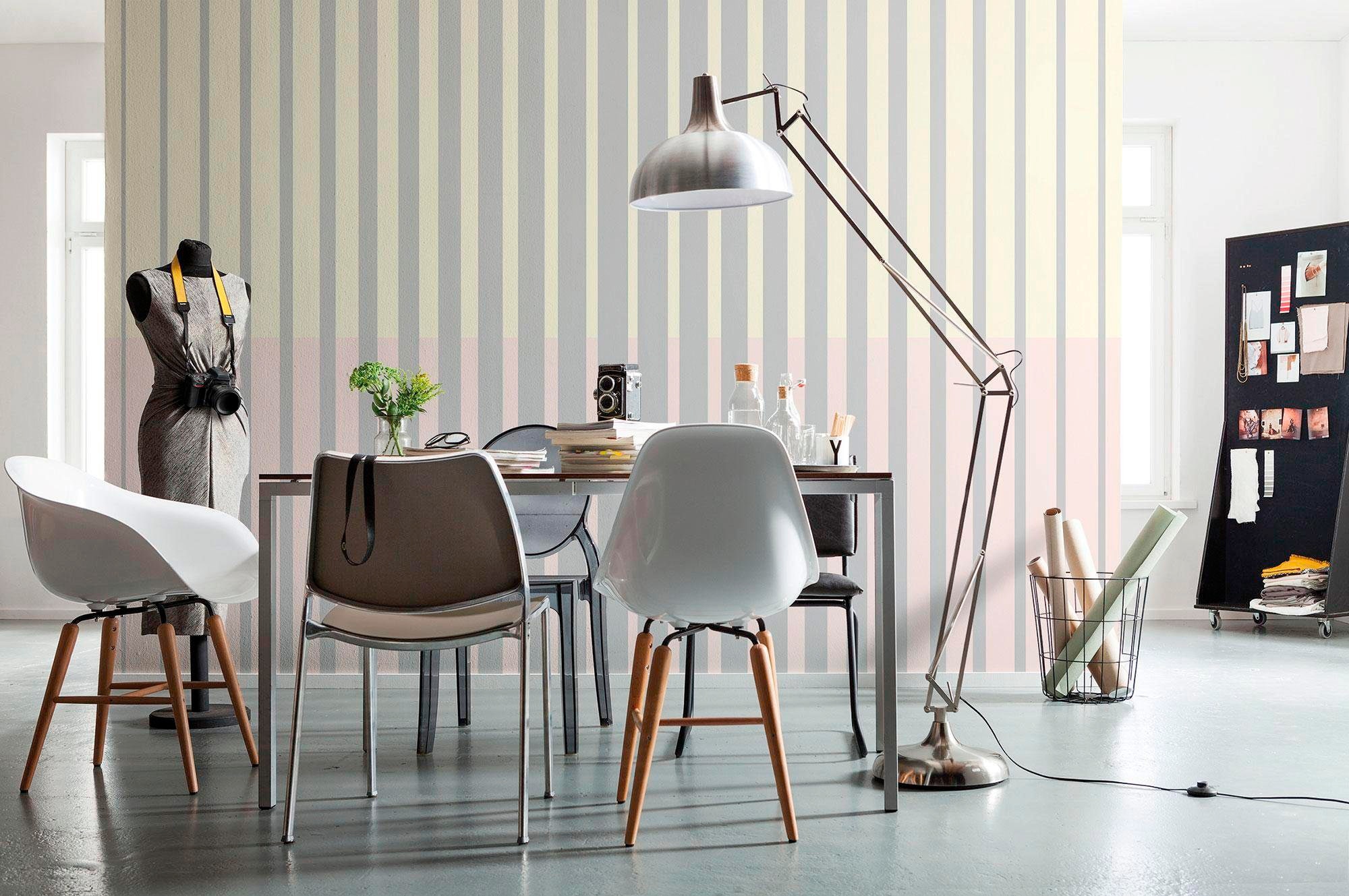 Komar Vliestapete »Digitaldruck Vlies - Lamello Mezzo - Größe 400 x 250 cm«, bedruckt, Wohnzimmer, Schlafzimmer