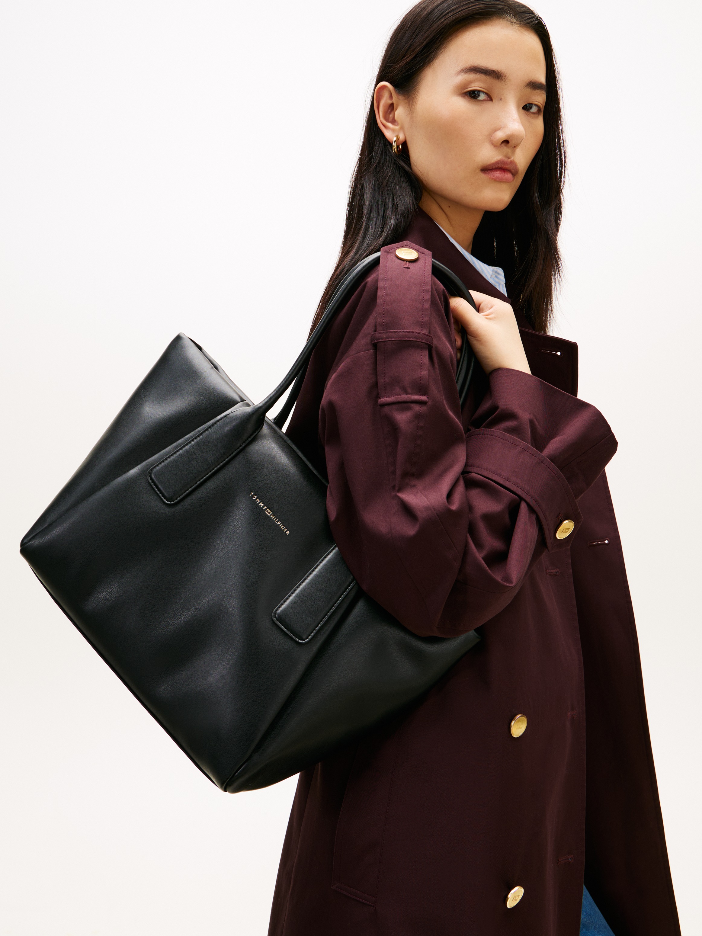 Tommy Hilfiger Tragetasche "TH ESSENTIAL TOTE" Damen Schultertasche, Henkel günstig online kaufen