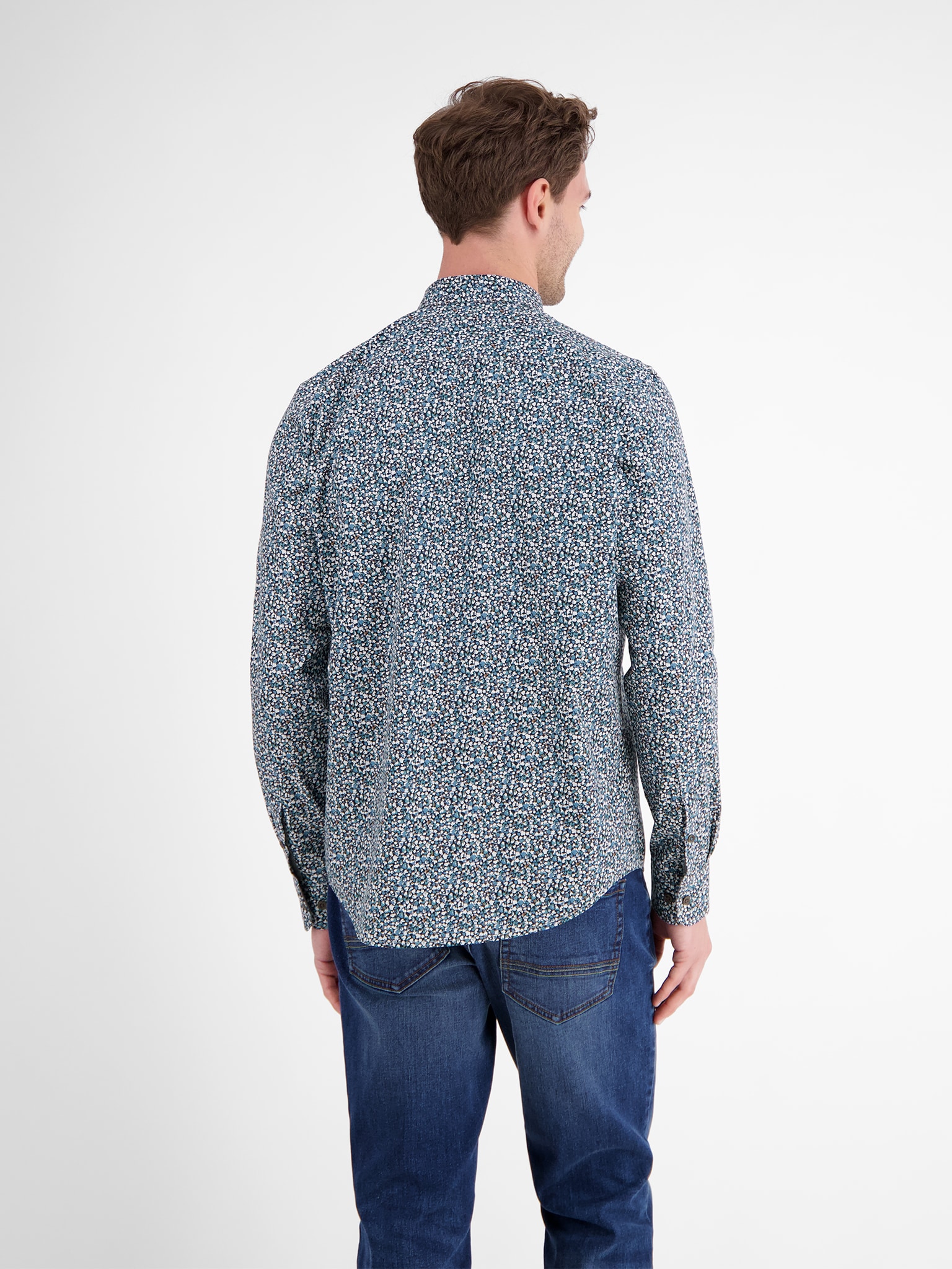 LERROS Langarmhemd, mit All-Over Print