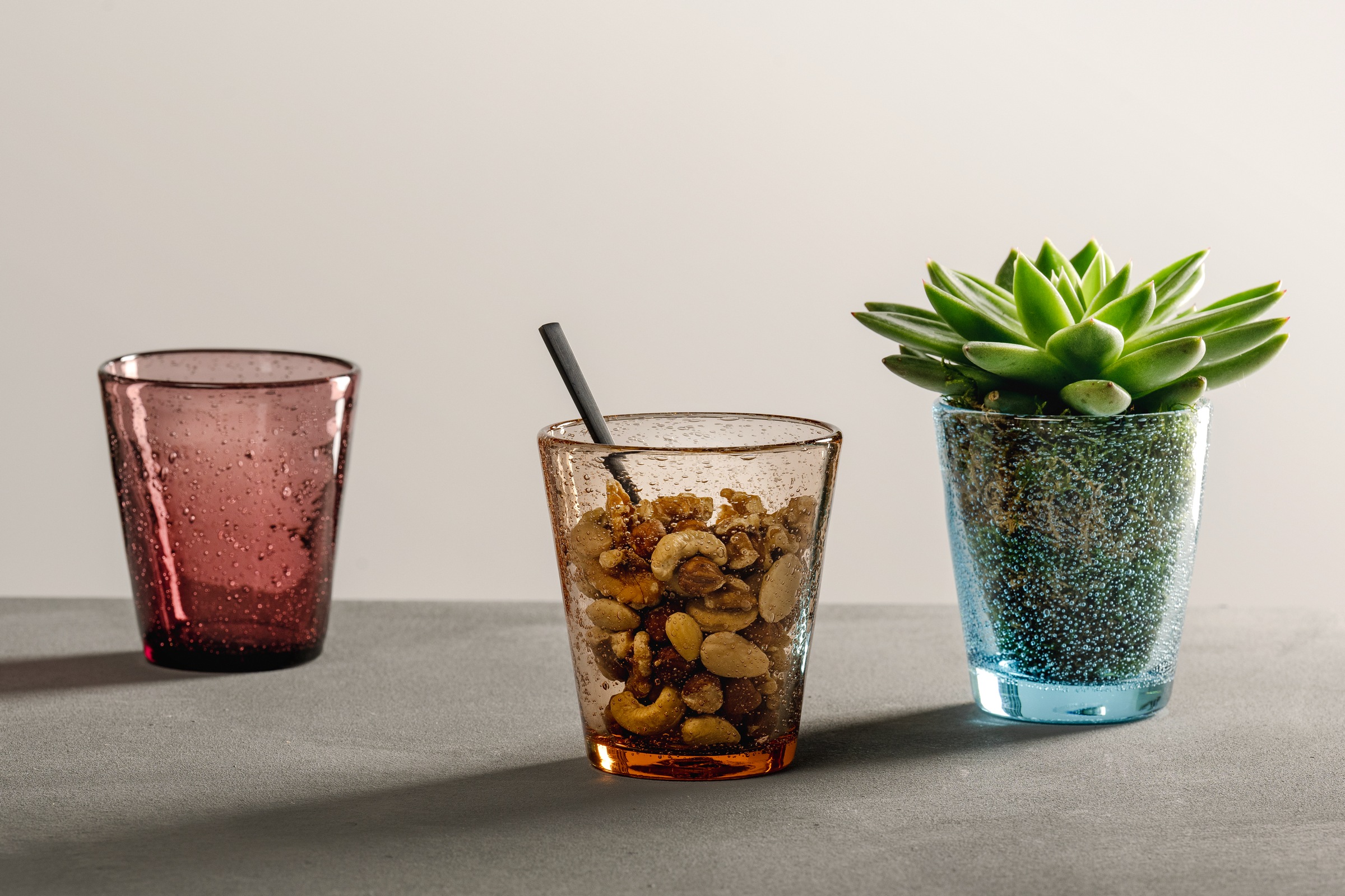 LEONARDO Gläser-Set »Trinkglas BURANO, 330 ml, 4er-Set«, (Set, 4 tlg.), aus mundgeblasenem Schaumglas
