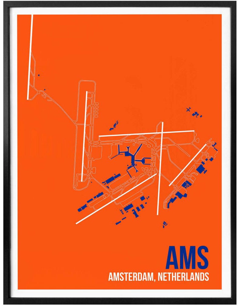 Wall-Art Poster »Wandbild AMS St.), Wandposter Poster, (1 Bild, BAUR Wandbild, bestellen | Grundriss Amsterdam«, Grundriss