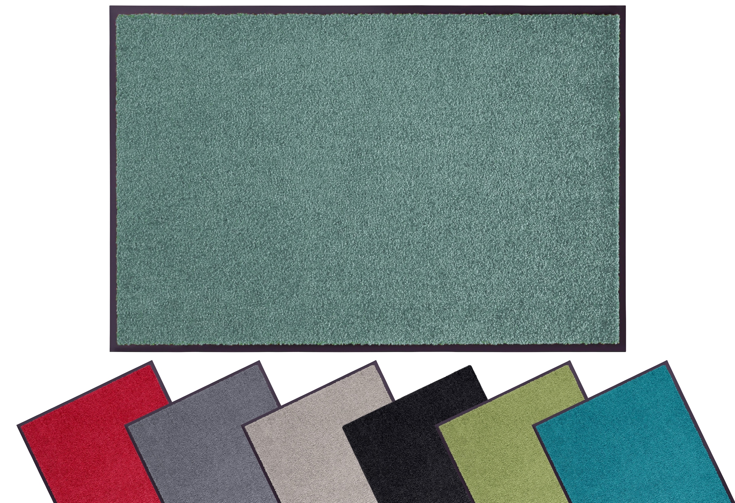 Fußmatte OTTO HOME "Clean & Walk" Gr. 62, grün (olivgrün), B:40cm H:7mm L:60cm, Polyamid, Teppiche, Fußmatte, Schmutzfangmatte, Türmatte, In- und Outdoor, Teppich, Läufer, waschbar