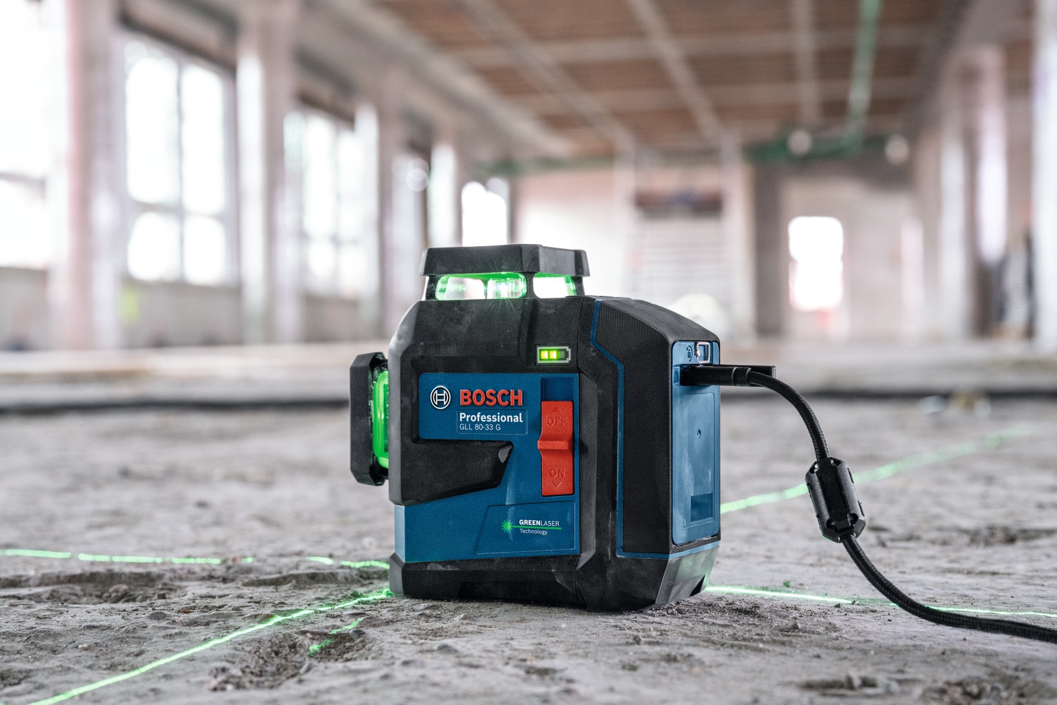 Bosch Professional Linienlaser »GLL 80-33 G Professional«, Dual Power Source