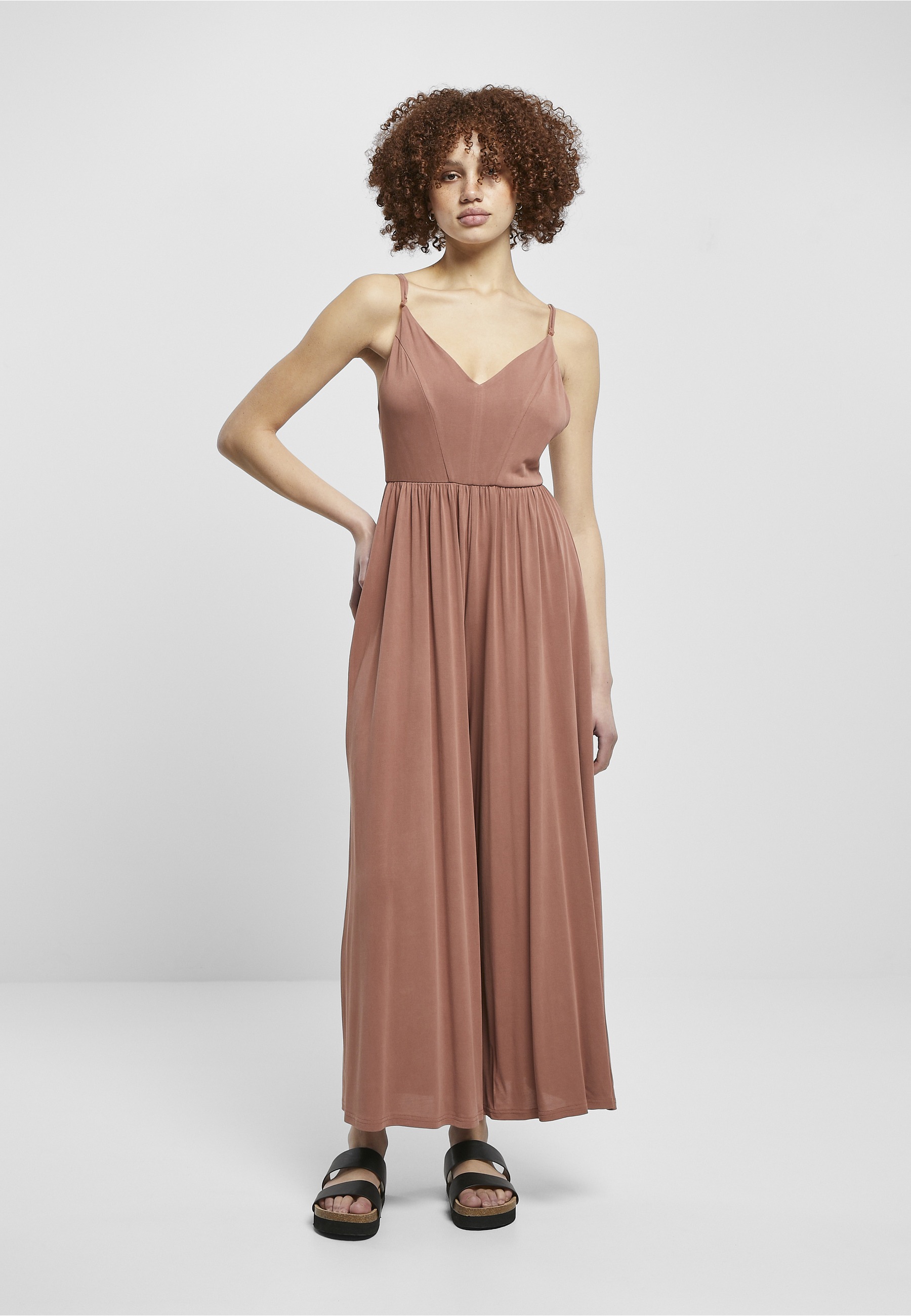 URBAN CLASSICS Jumpsuit »Urban Classics Damen Ladies Modal Spaghetti Jumpsuit« 1 Stk.