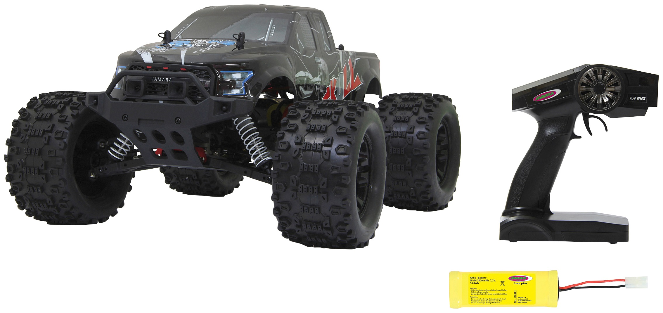 Jamara RC-Monstertruck »Skull Monstertruck 4WD«, 1:10, 2,4 GHz