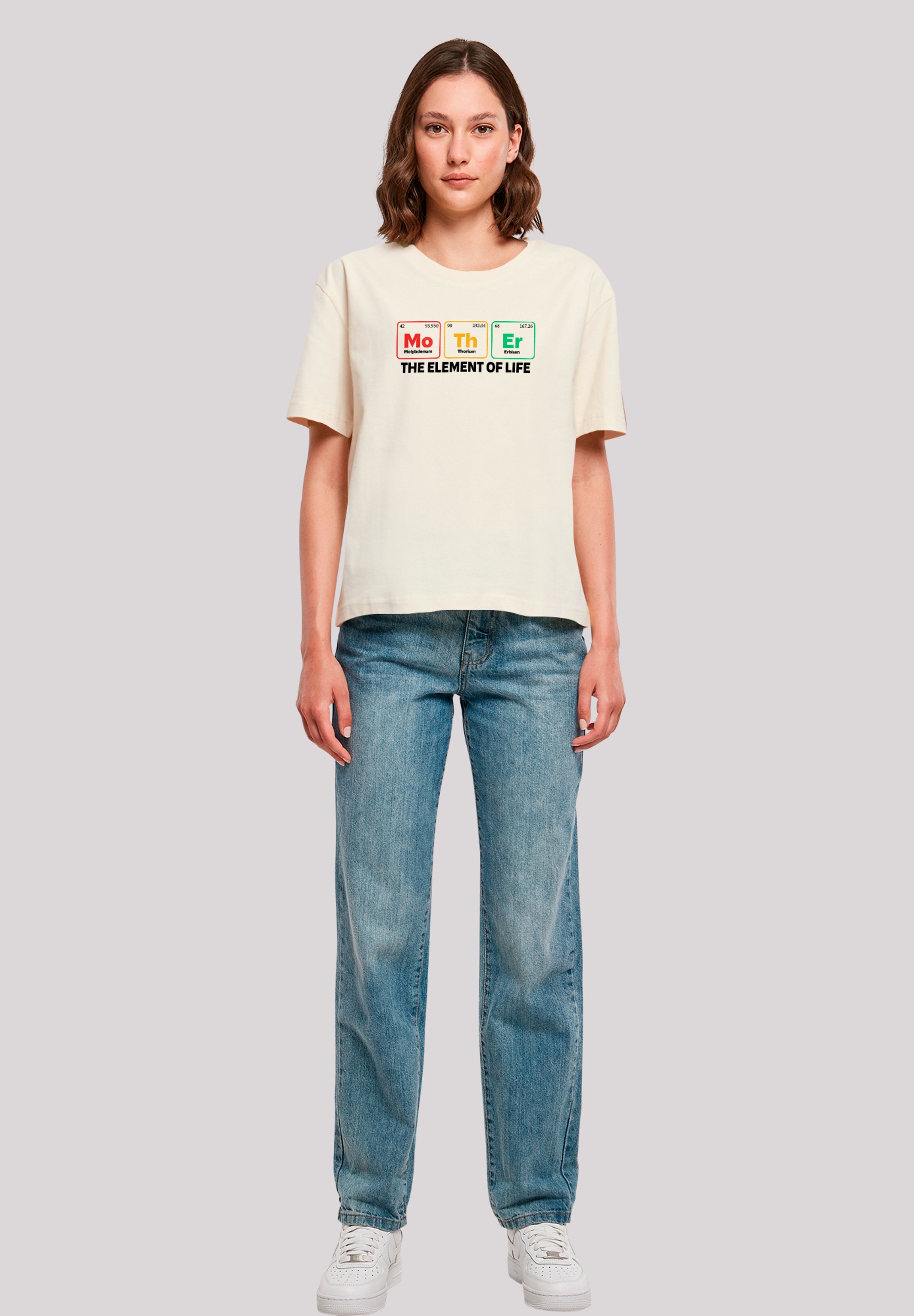 F4NT4STIC T-Shirt »Mothers Day Minimalist Periodic Table Geeky Mom« Premium Qualität