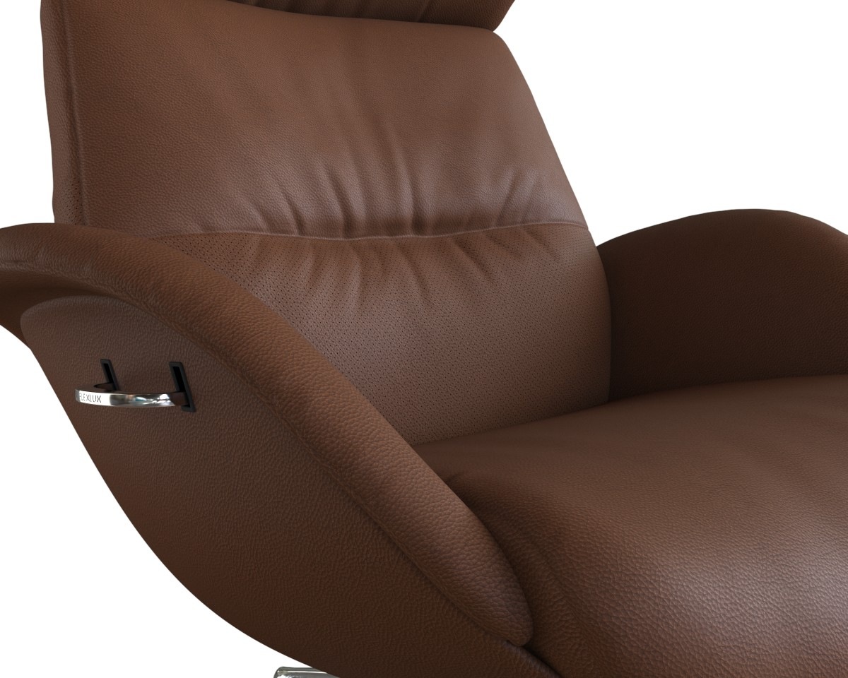 FLEXLUX Relaxsessel »More, Funktionsessel, Polstersessel, Armlehnensessel, TV-Fernsehsessel«, Premium Komfort, Rücken- und Kopfteilverstellung, Drehbar, Fuß Alu