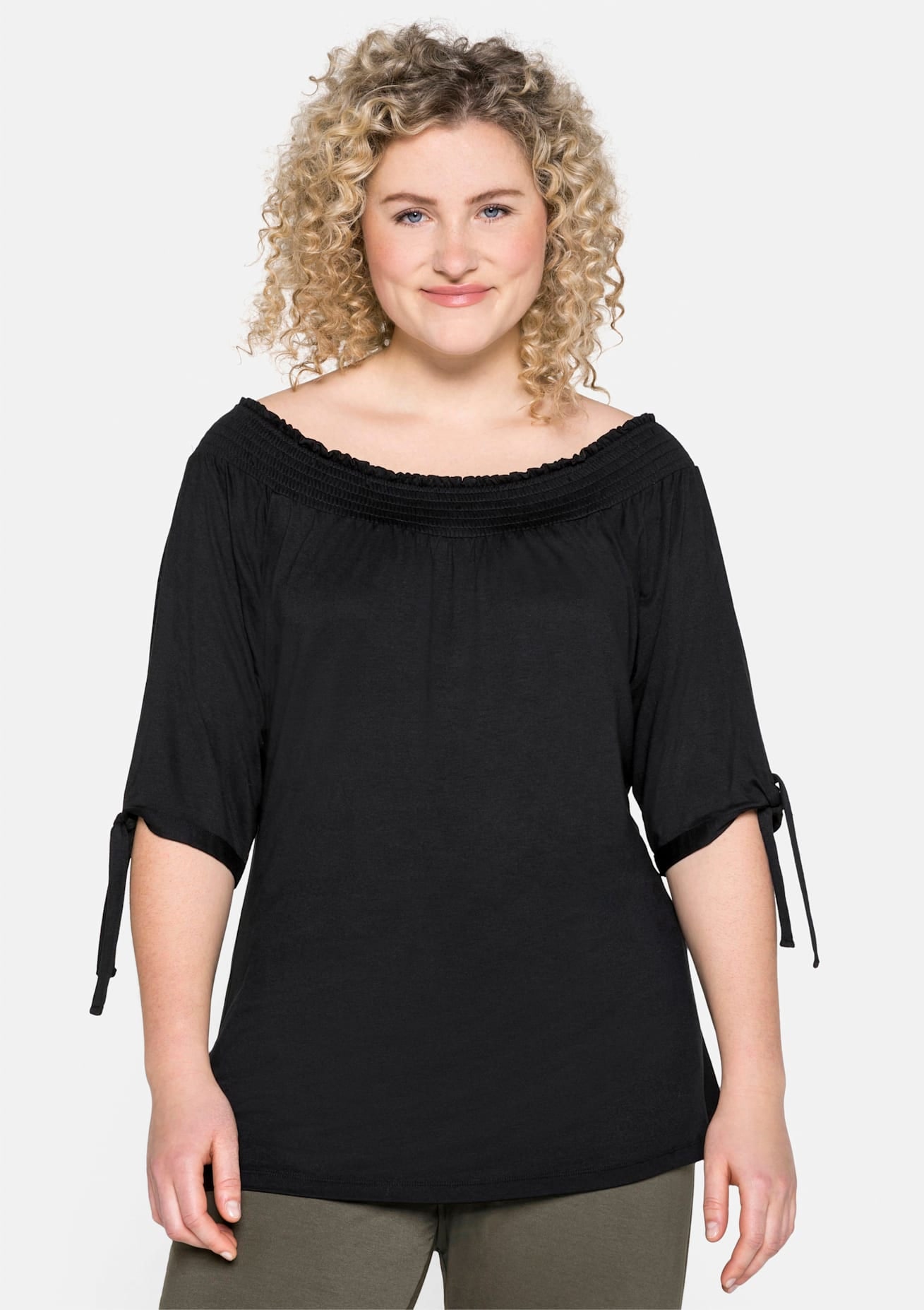 Sheego Carmenshirt "T-Shirt" 1 Stk. tlg. günstig online kaufen