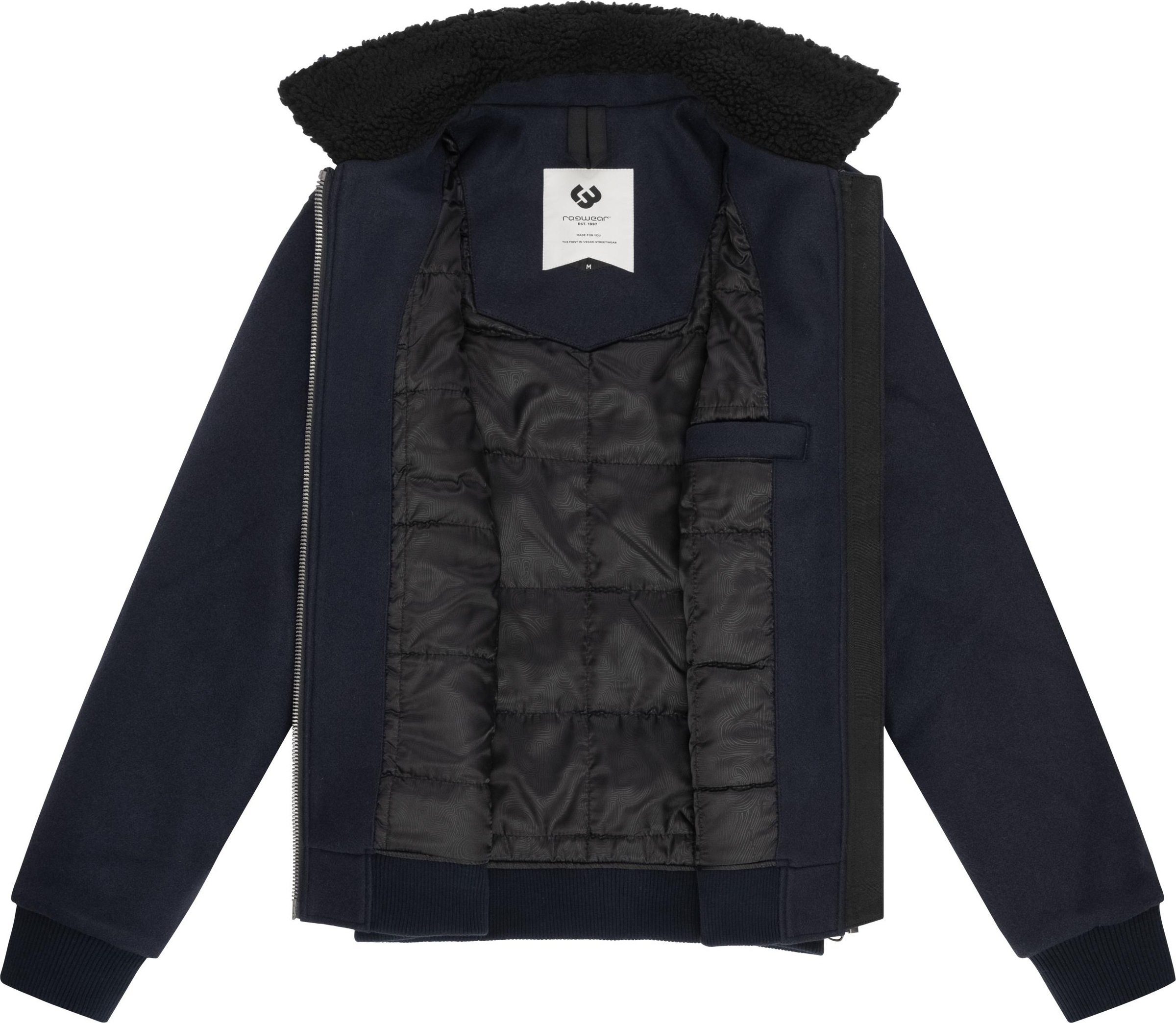 Ragwear Outdoorjacke »Sivval Felt«, ohne Kapuze, lässige Herren Jacke in Woll-Optik mit kuscheligem Kragen