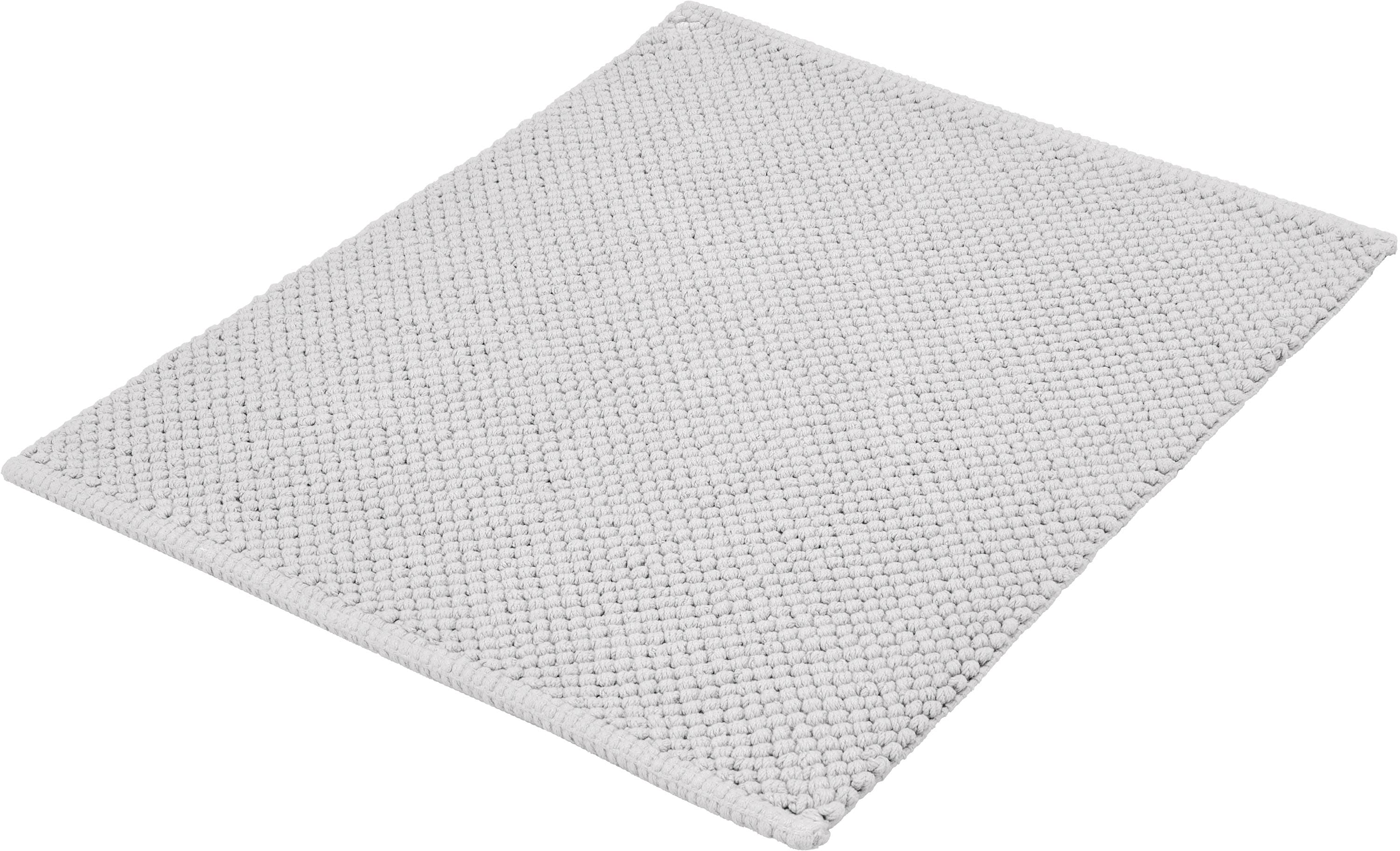 Kleine Wolke Badematte "Punto, Badvorleger, Badezimmer Teppich" Höhe 5 mm rutschhemmend beschichtet fußbodenheizungsgeeignet Badteppich, Uni Farben, Oberfläche reine Baumwolle