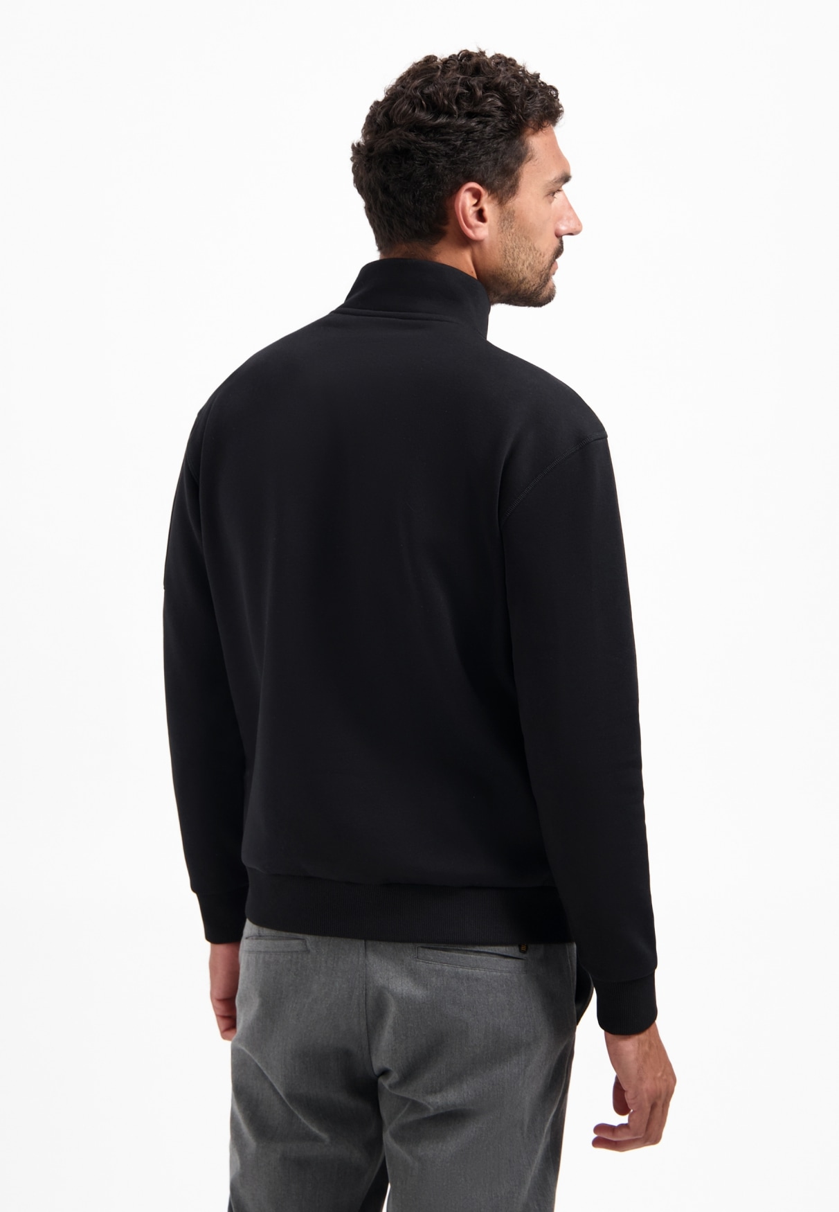 NO EXCESS Sweater »No Excess Half-Zip-Pullover Sweater Half Zip Brushed«
