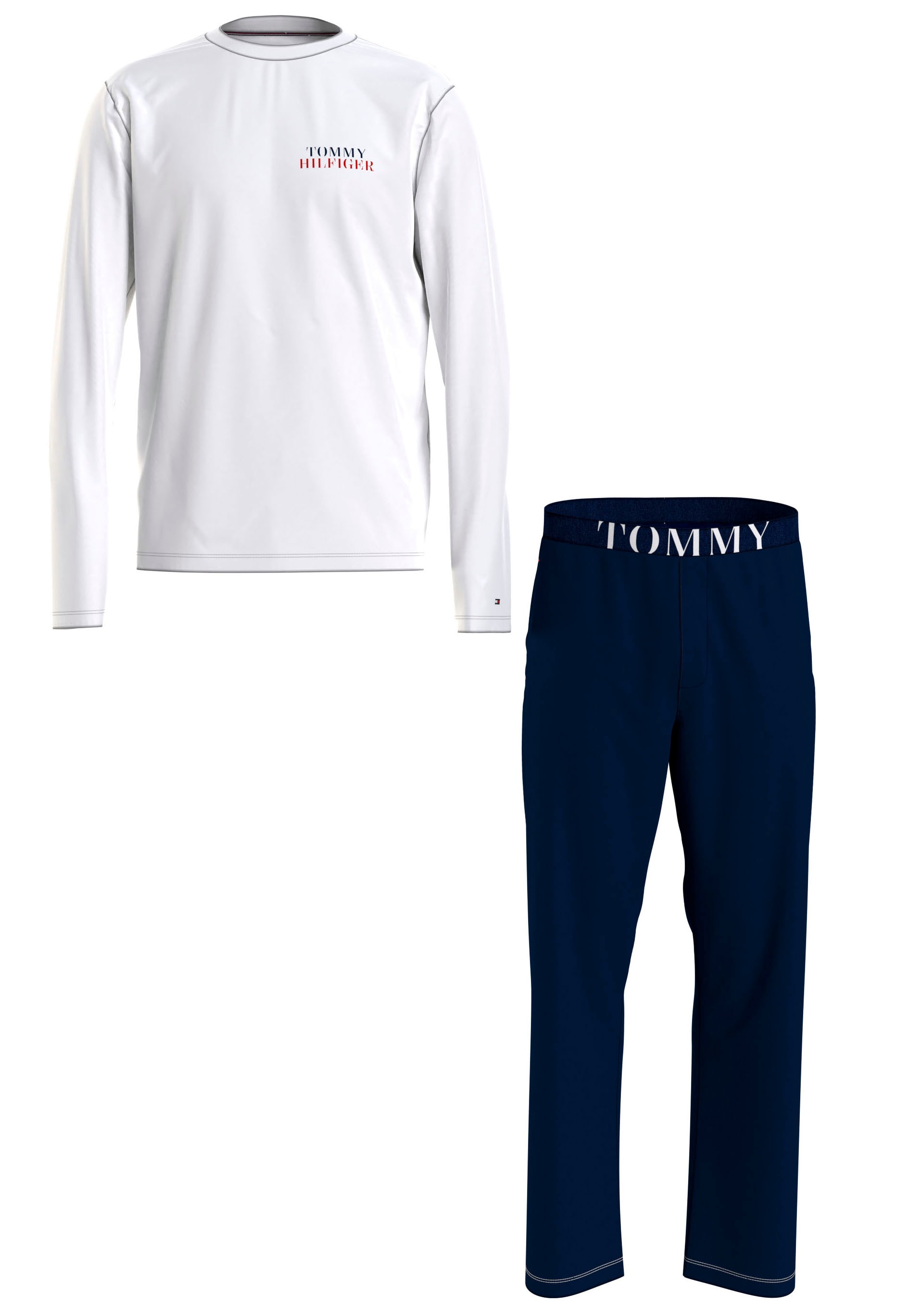 Logo- (2 Underwear tlg.), BAUR Schriftzug | Tommy mit am kaufen Pyjama, Bund Hilfiger Tommy Hilfiger
