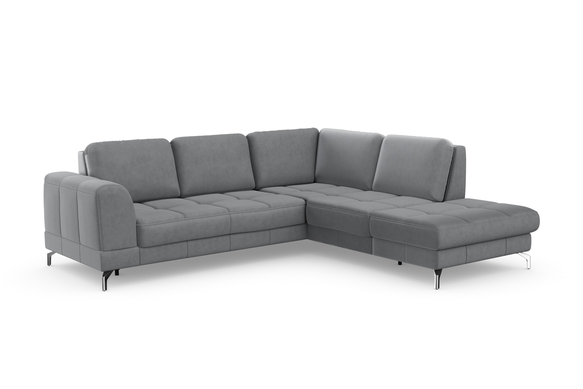 sit&more Ecksofa »Bendigo L-Form«, inklusive Sitztiefenverstellung, Bodenfreiheit 12 cm, in 2 Fußfarben