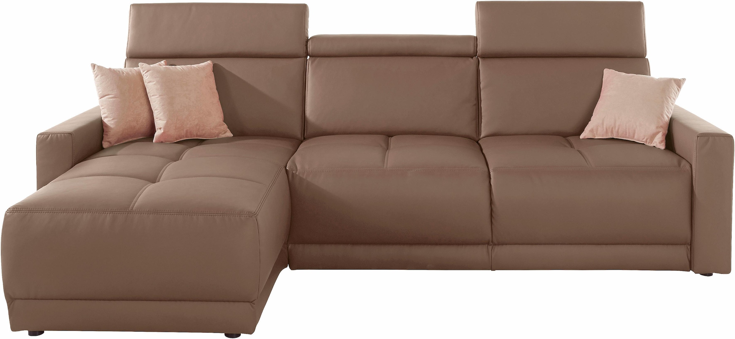 DOMO collection Ecksofa "Ava mit moderner Sitzheftung & toller Doppelnaht, günstig online kaufen