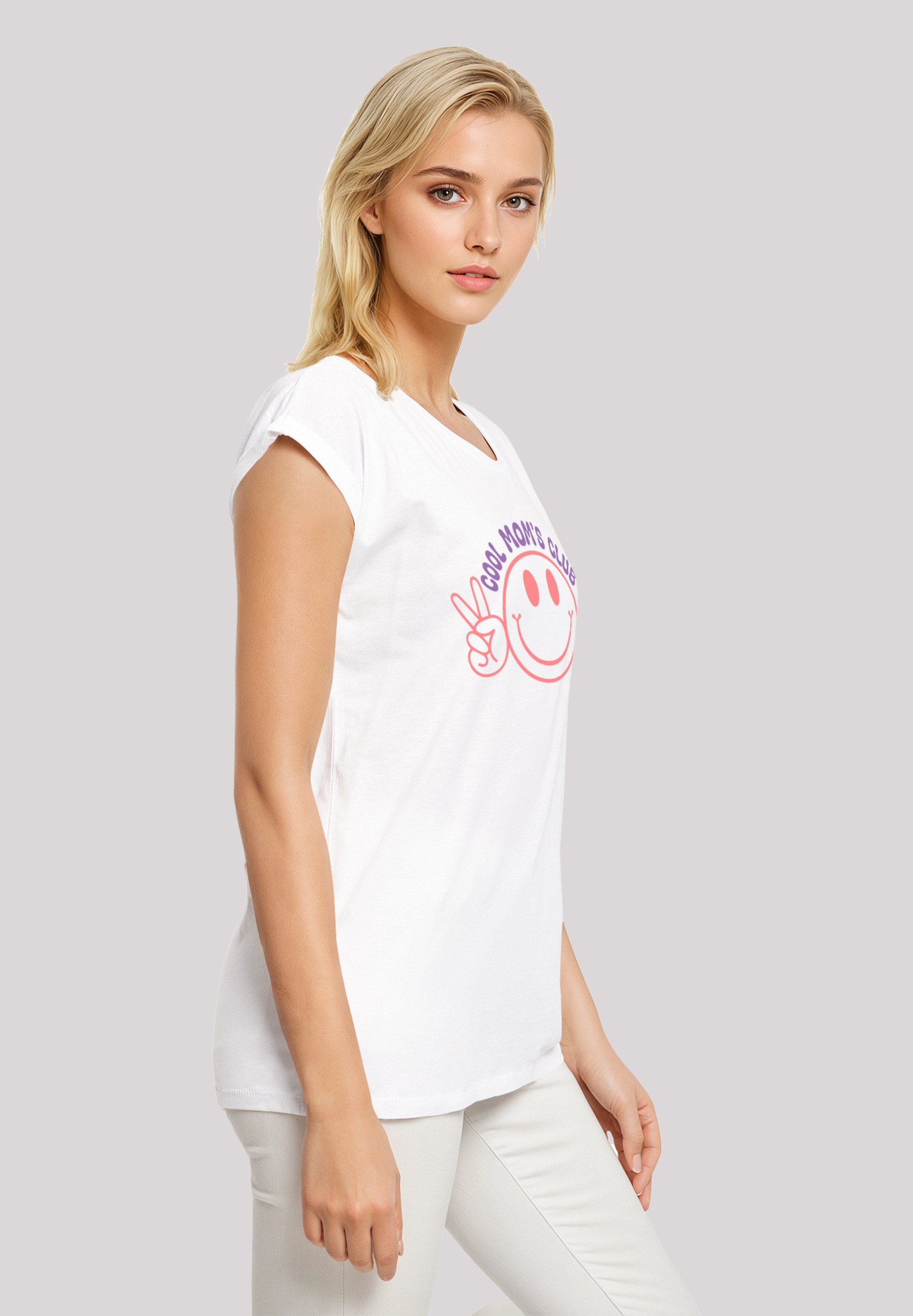 F4NT4STIC T-Shirt »Muttertag Cool Moms Club Peace Zeichen Pastell«, Premium Qualität
