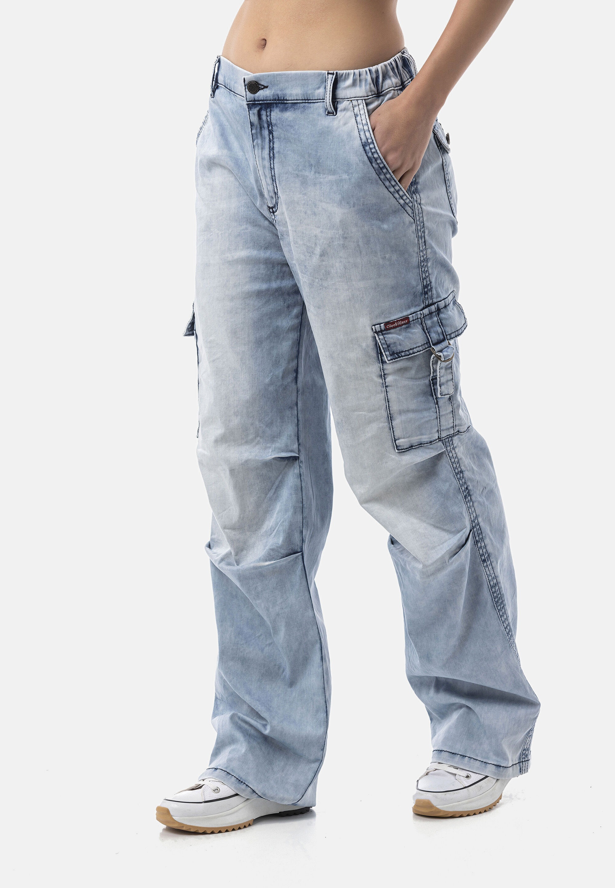 Cipo & Baxx Relax-fit-Jeans »WD544« Baggy leichte Sommerjeans
