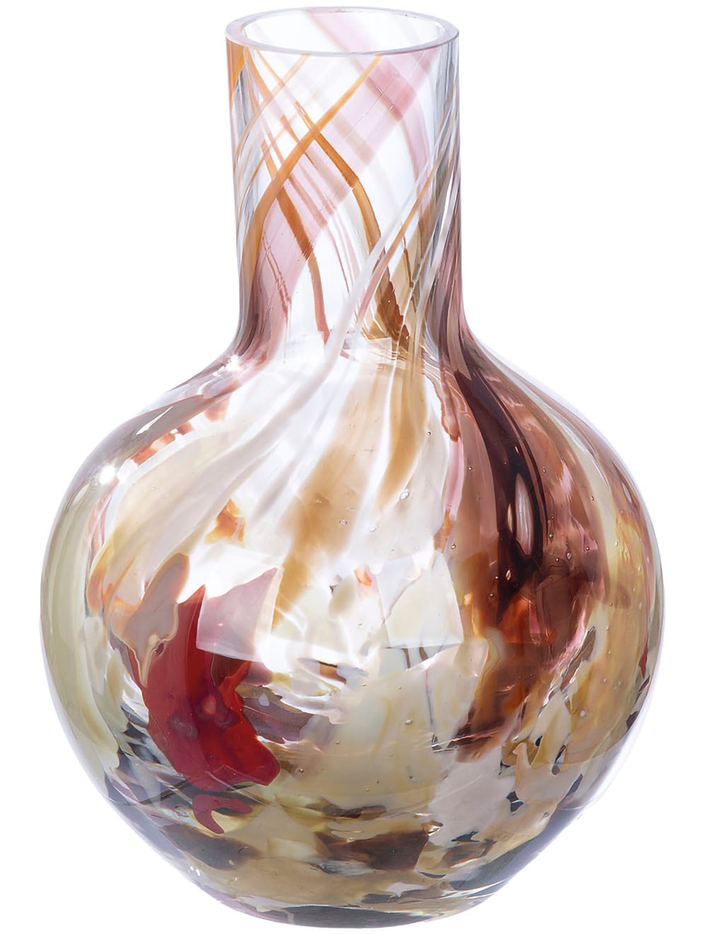 GILDE Tischvase "Vase Roslin Höhe ca. 21 cm", (1 St.), Europäische Handarbeit, aus durchgefärbtem Glas