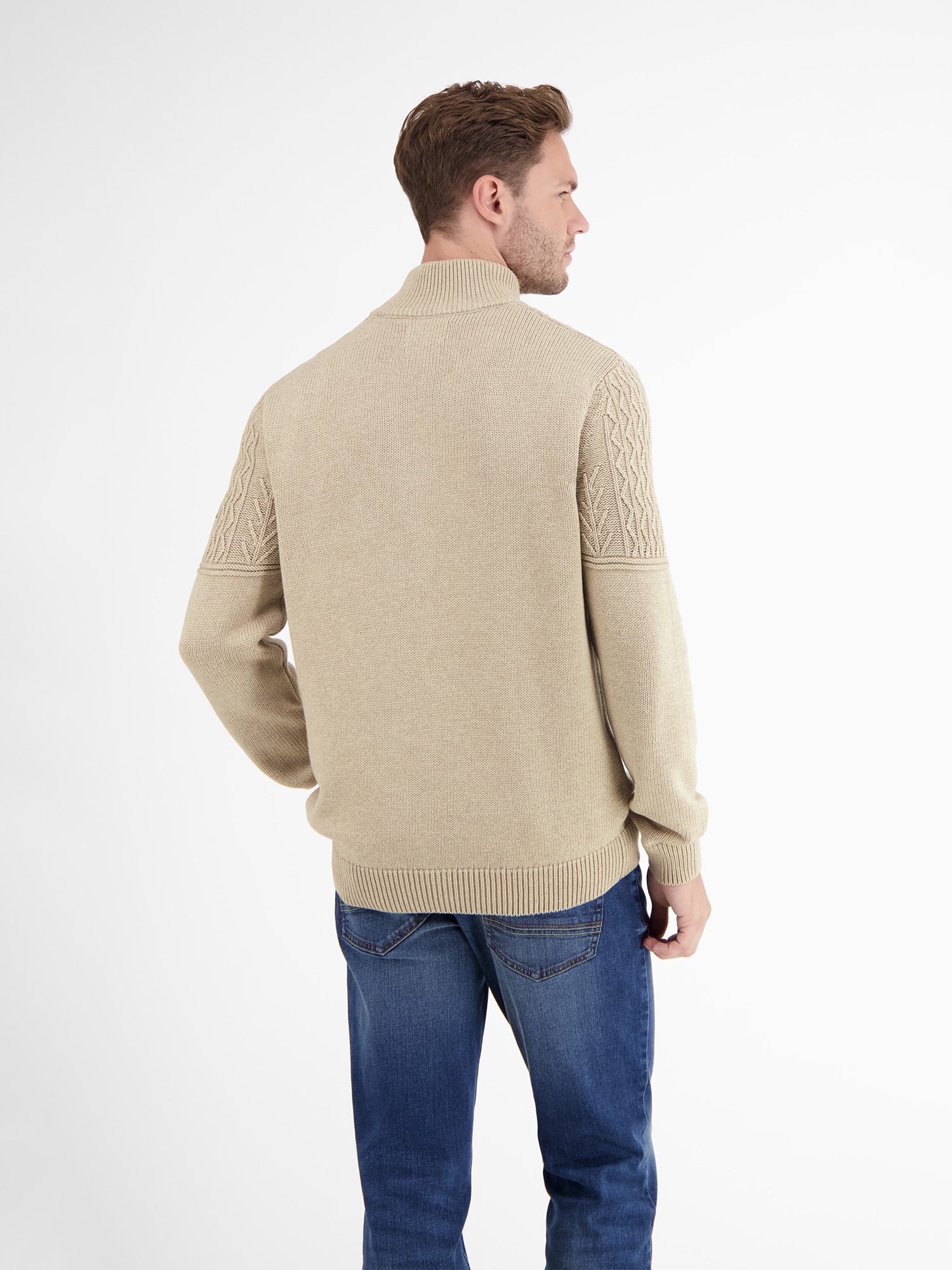 LERROS Strickpullover »LERROS Stricktroyer mit Cable-Muster«