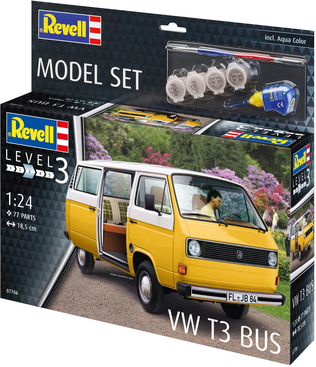 Revell® Modellbausatz »Volkswagen VW T3 Bus (Bulli)«, 1:25, Made in Europe