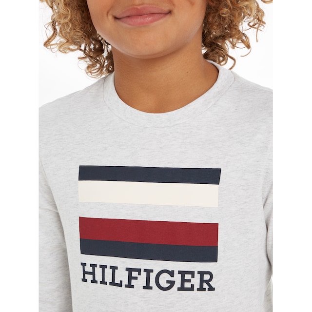 Tommy Hilfiger Langarmshirt »TH LOGO TEE L/S«, mit großem Hilfiger Front  Print | BAUR