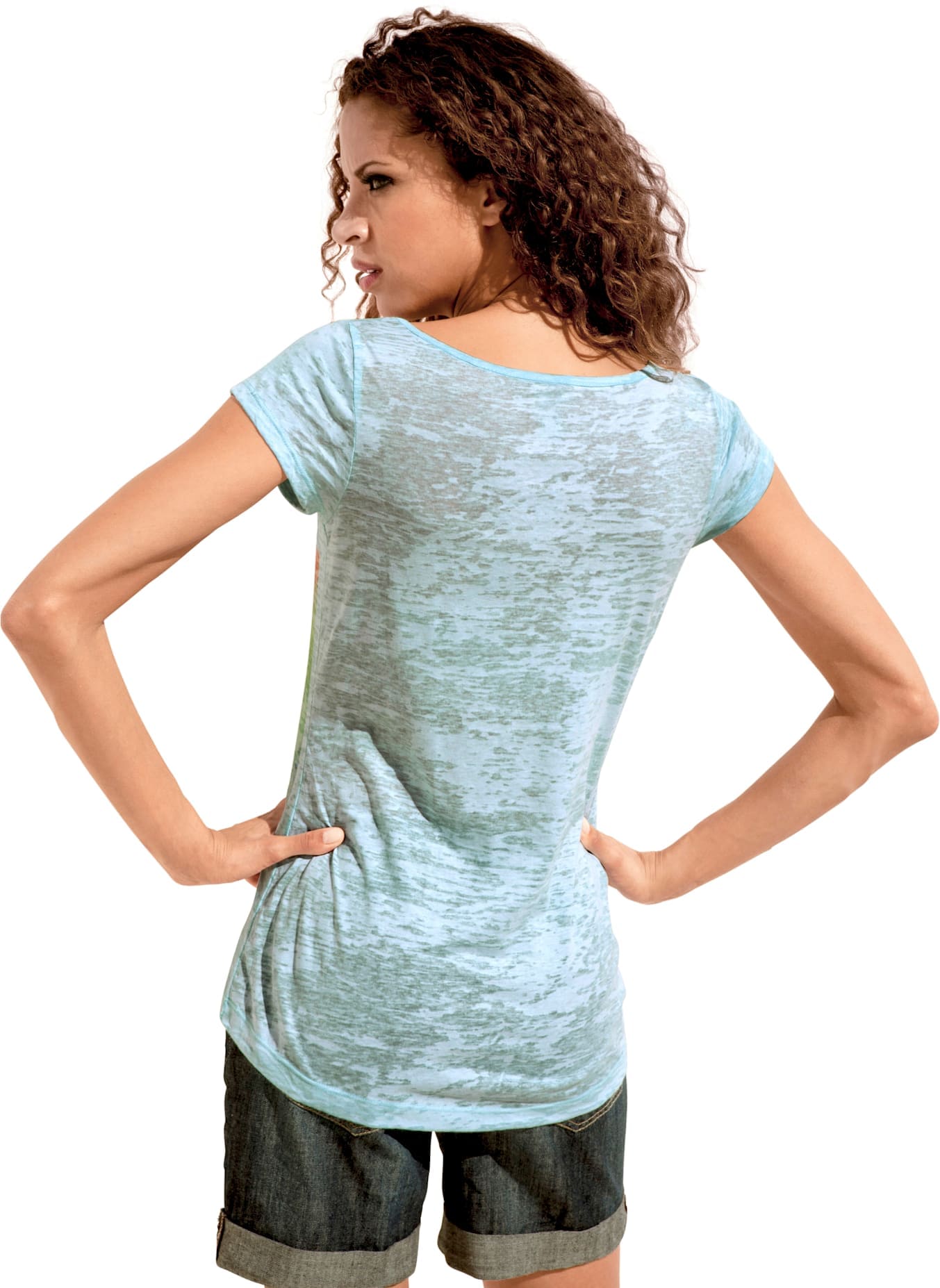 heine Rundhalsshirt »Druck-Shirt«, (1 tlg.)