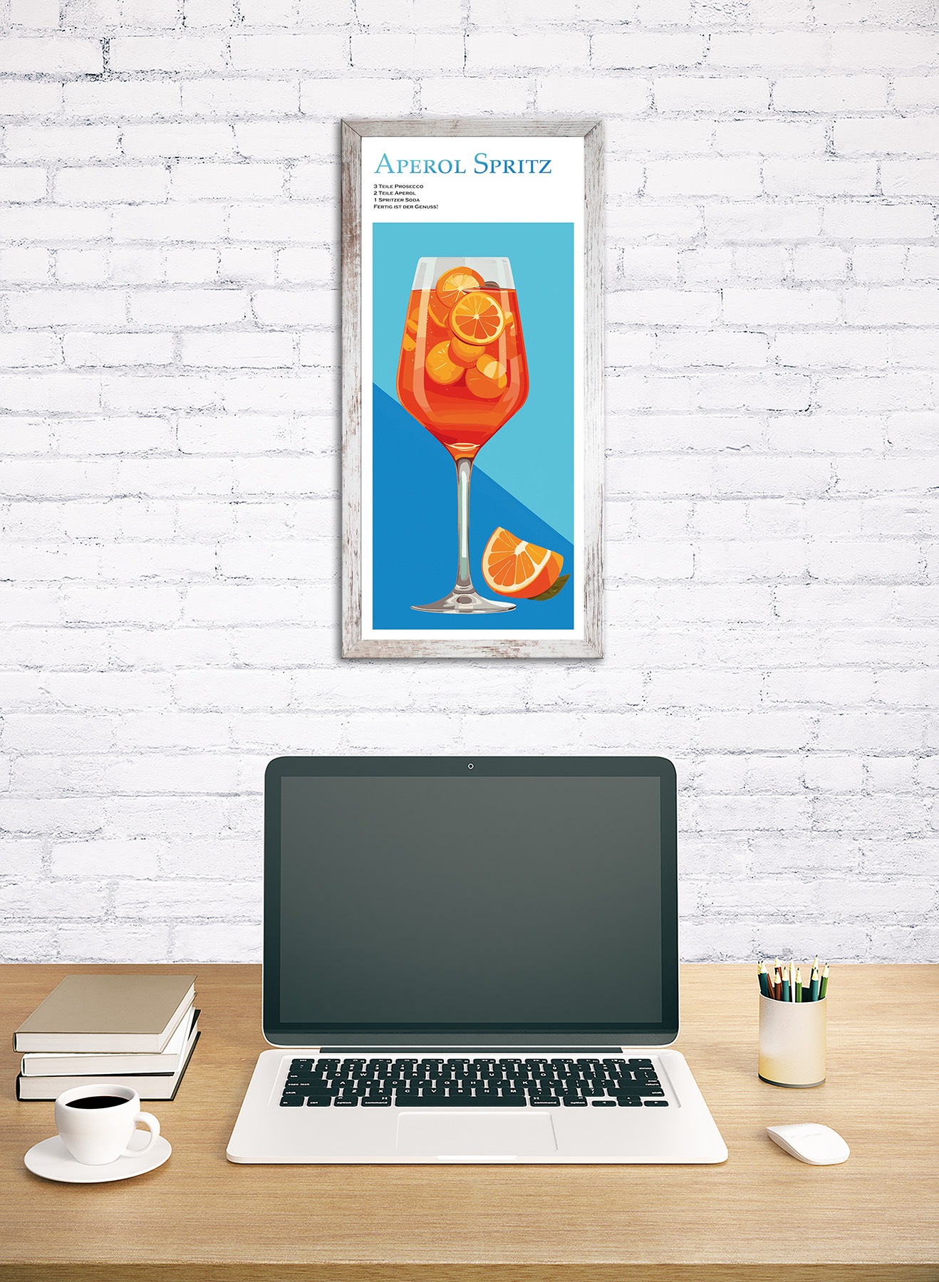 Bönninghoff Bild mit Rahmen »Wandbild gerahmt APEROL SPRITZ MIT SPRUCH 23x49 cm – Wanddeko« Cocktail | Essen | Getränke | Küche | Obst | Orange | Sprüche | Sprüche & Texte 1 Stk. tlg. mit dekorativem Rahmen