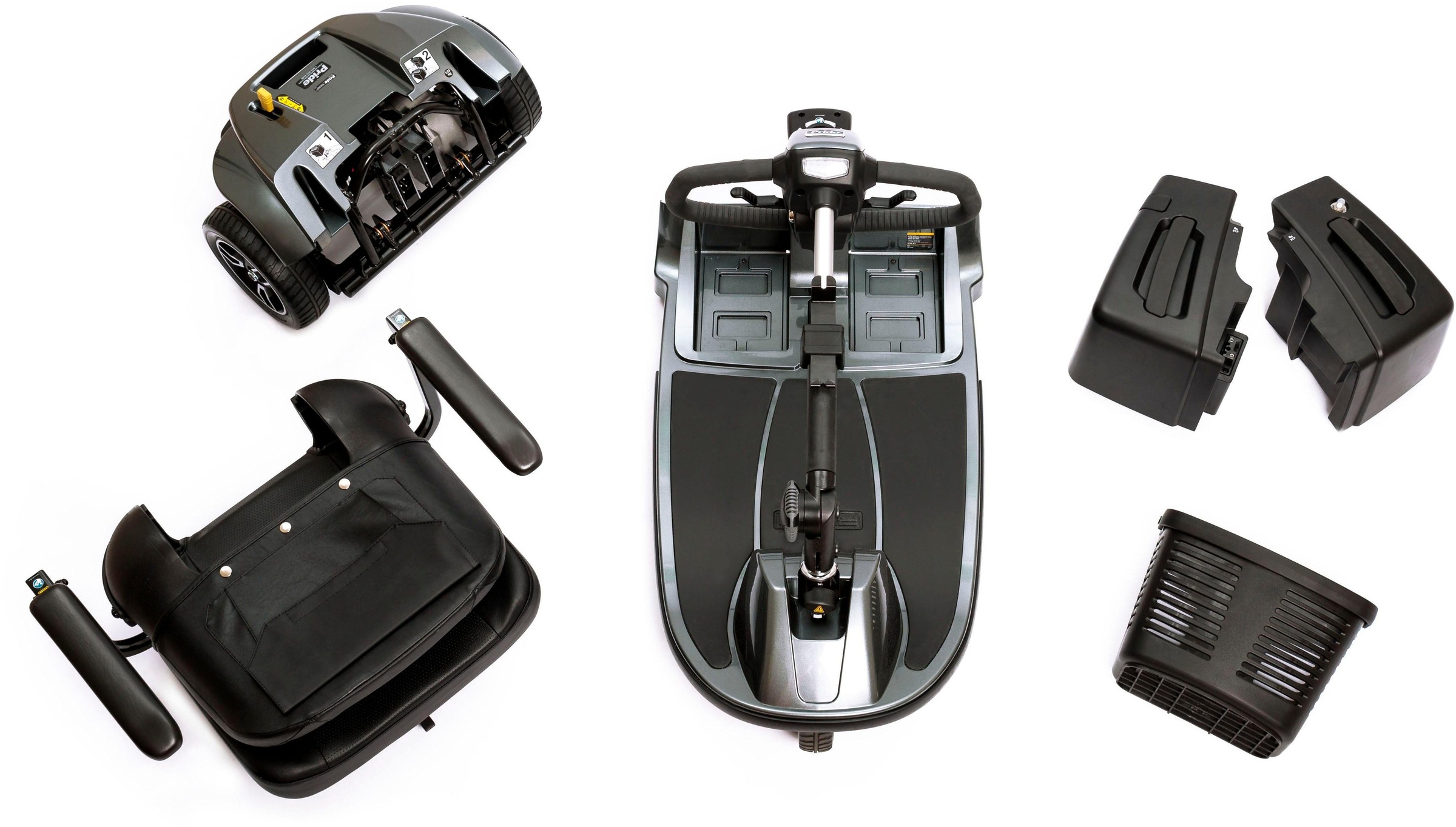 Thumbnail - mobilis Elektromobil "M43+, kleiner Wendekreis" 320 W 6 km/h mit USB-Ladebuchse, bis 170kg Zuladung, gefedert, extern la...