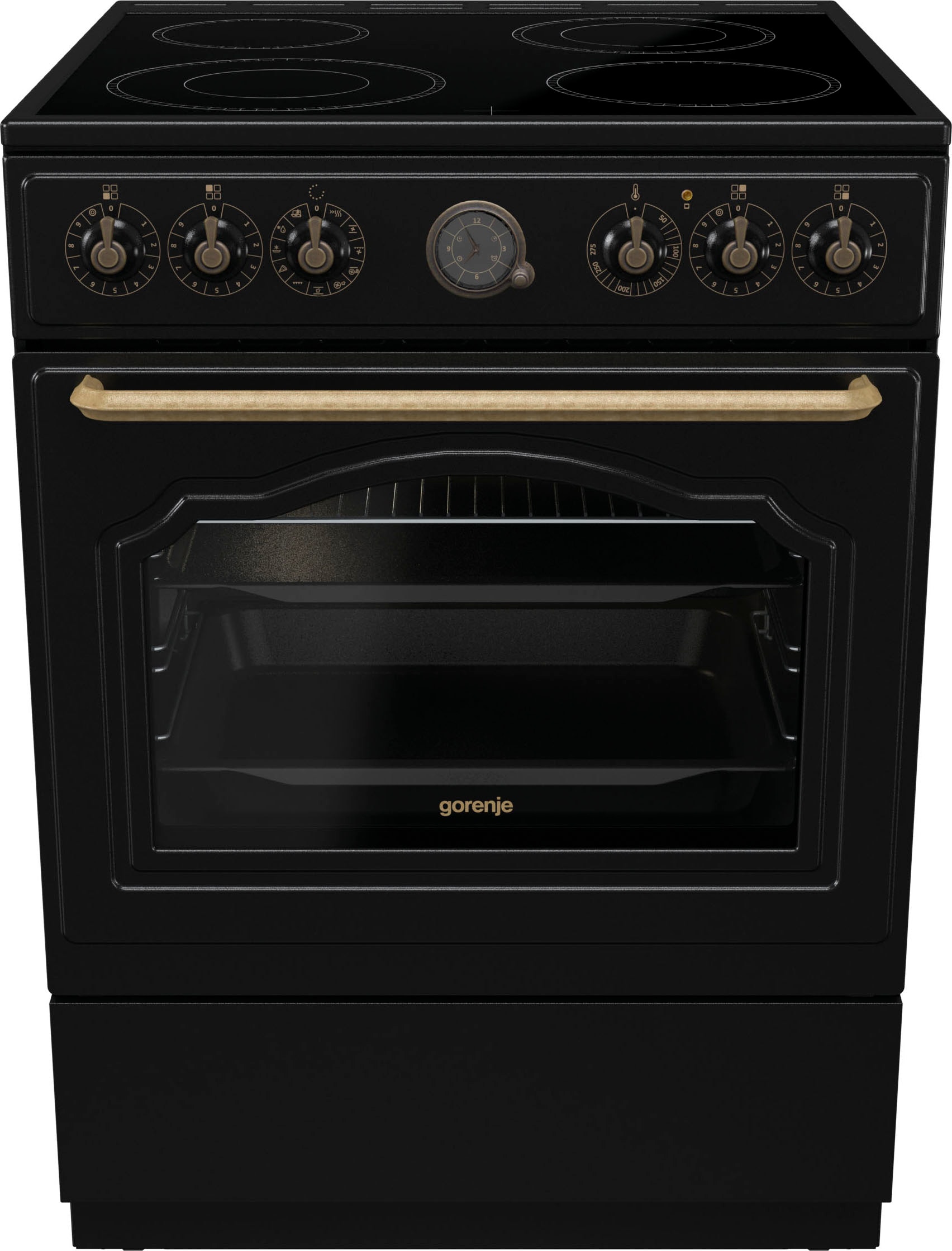 GORENJE Elektro-Standherd "GECS6B70CLB" Aqua Clean Retro Design. Zeitlose Eleganz für jede Küche
