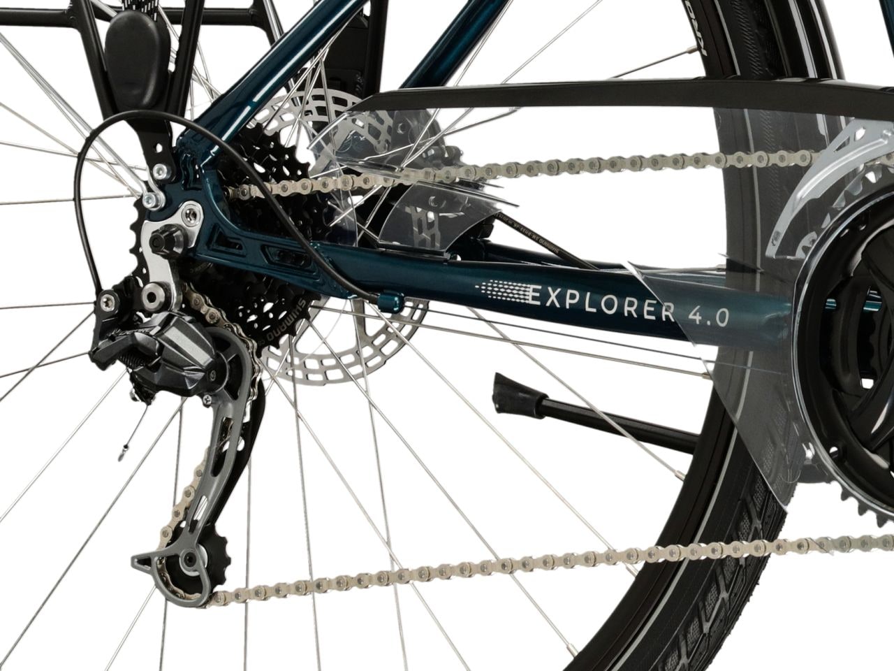 Kross Trekkingrad »KROSS Trekkingrad Herren 28" Explorer 45.0 blau 24 Gänge« 24 Gang Shimano DEORE M592 Schaltwerk Kettenschaltung