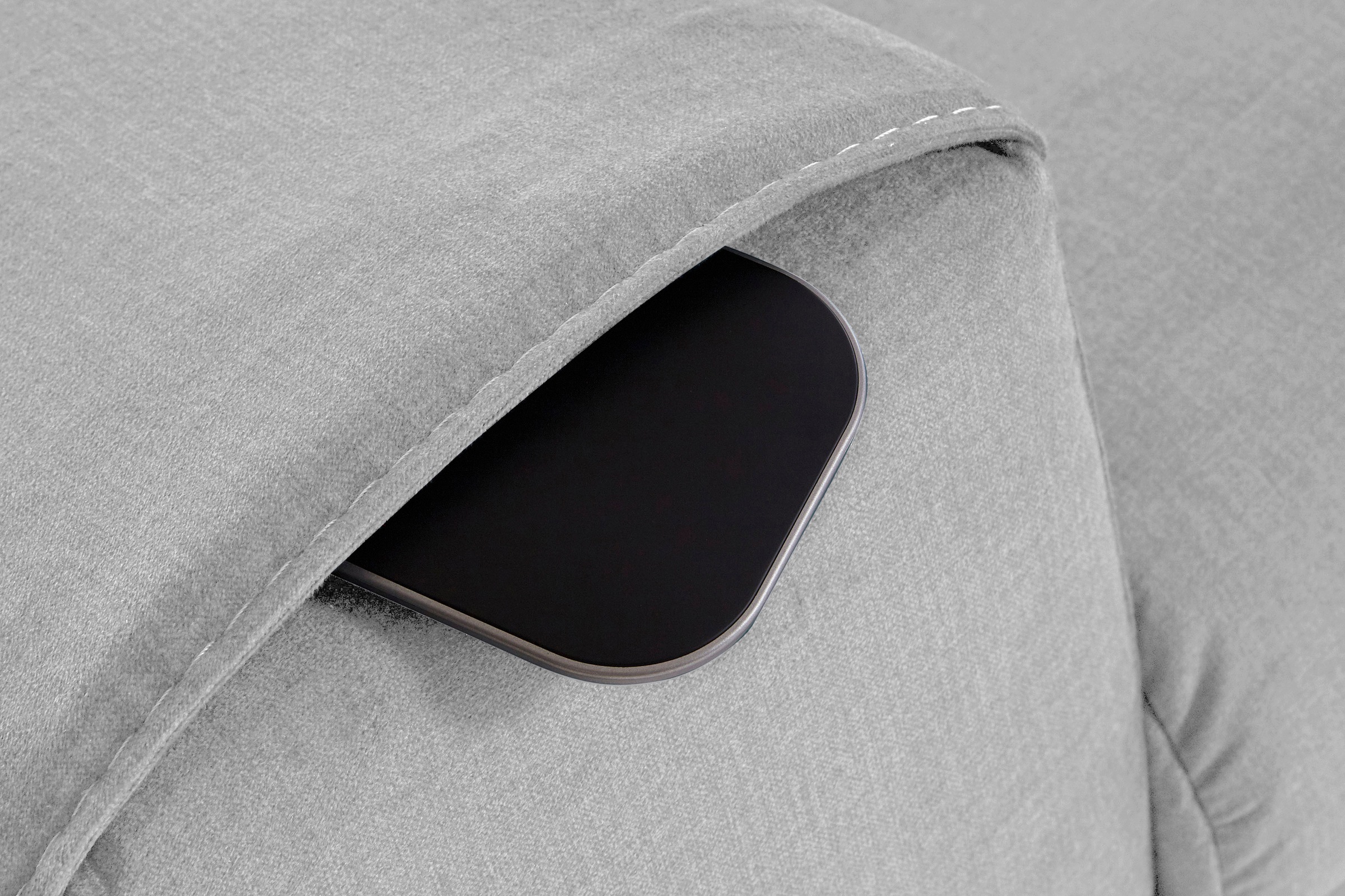 COTTA Ecksofa »Morven L-Form mit Kopfteilverstellung«, wahlweise mit Bettfunktion, Bettkasten & Wireless-Charger