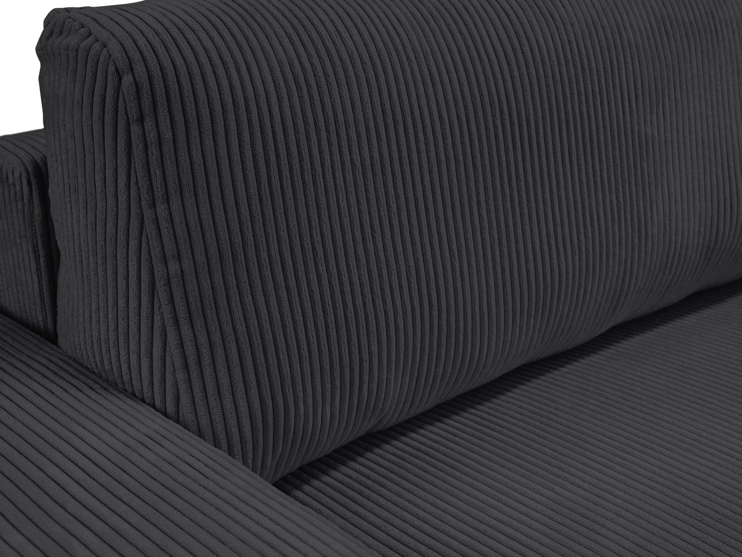 WERK2 Ecksofa »Rotterdam-L, kuschelweiche Trendstoffe Cord und Breitcord, L-Form«, Design Ecksofa in Cord mit Schlaffunktion & Bettkasten, Breite 267cm