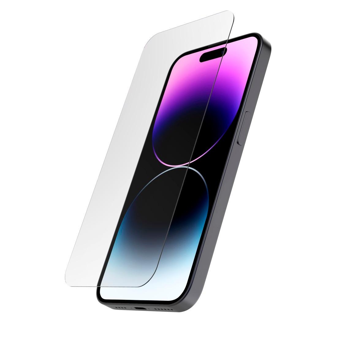 Hama Displayschutzglas »Displayschutz für iPhone 14 Pro (Panzerglas, ultraklar, Montagehilfe)«, für Apple iPhone 14 Pro