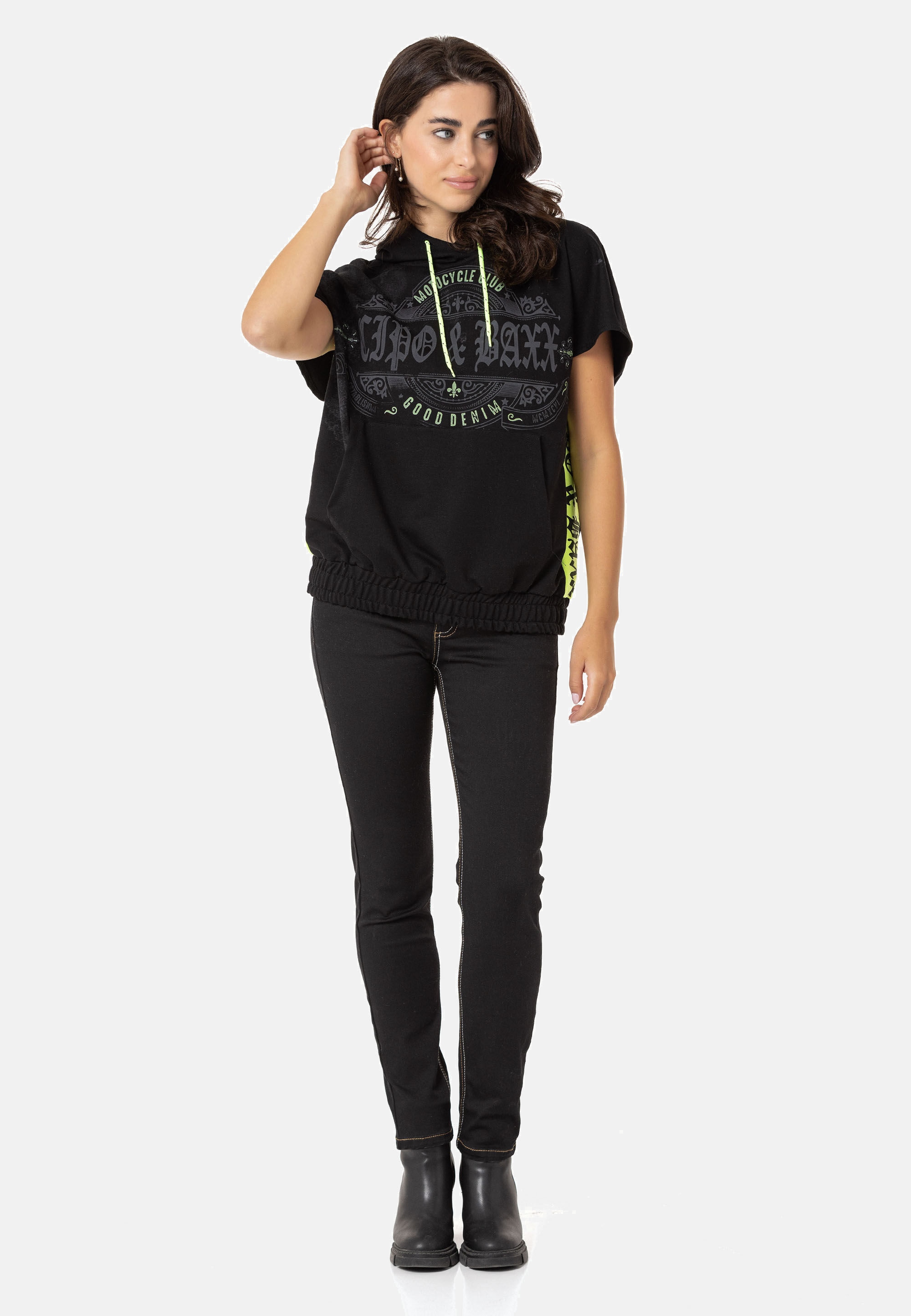 Cipo & Baxx T-Shirt »WT374« gerade geschnitten