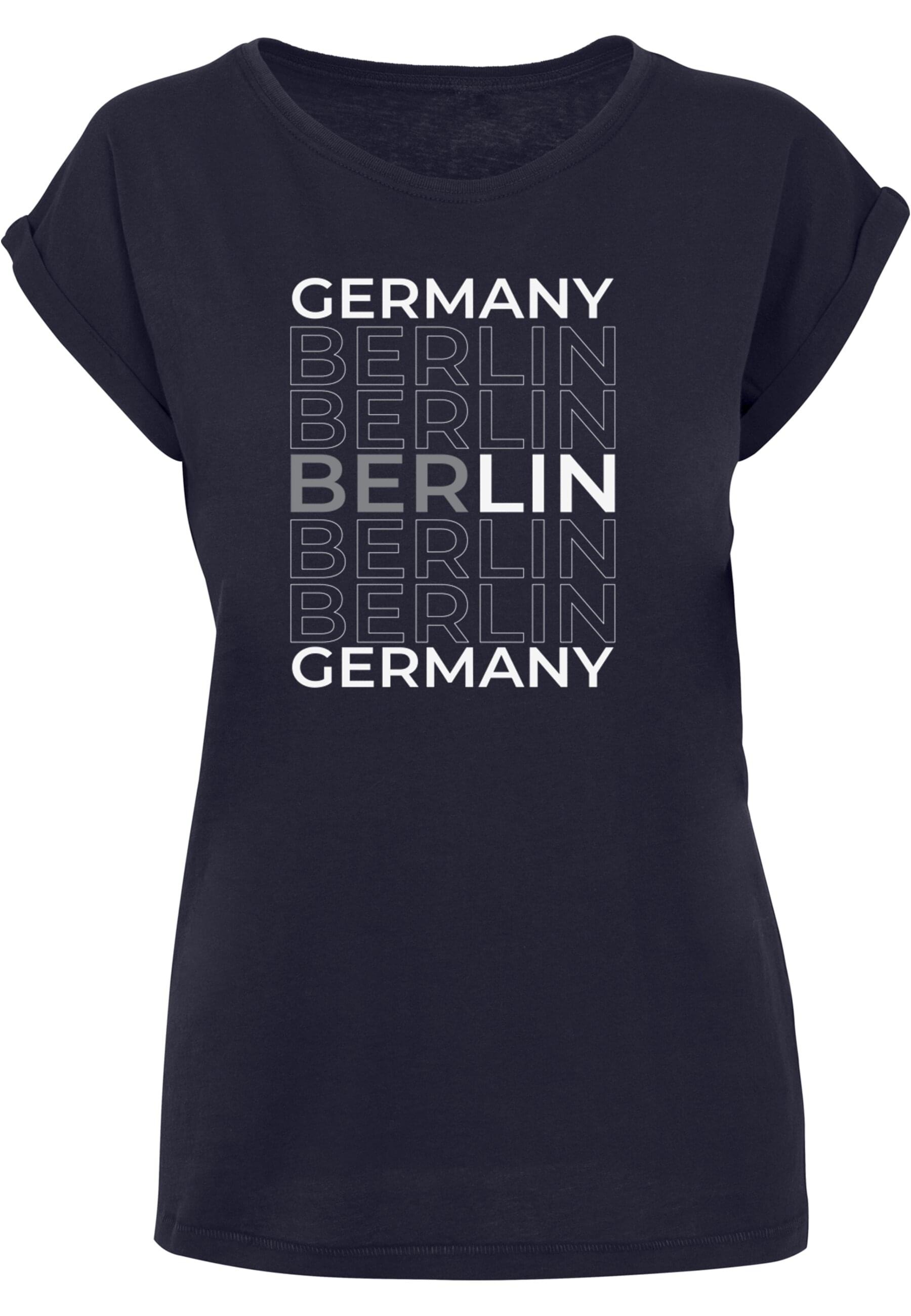 Merchcode T-Shirt »Merchcode Damen Ladies Berlin X Extended Shoulder Tee«, (1 tlg.)