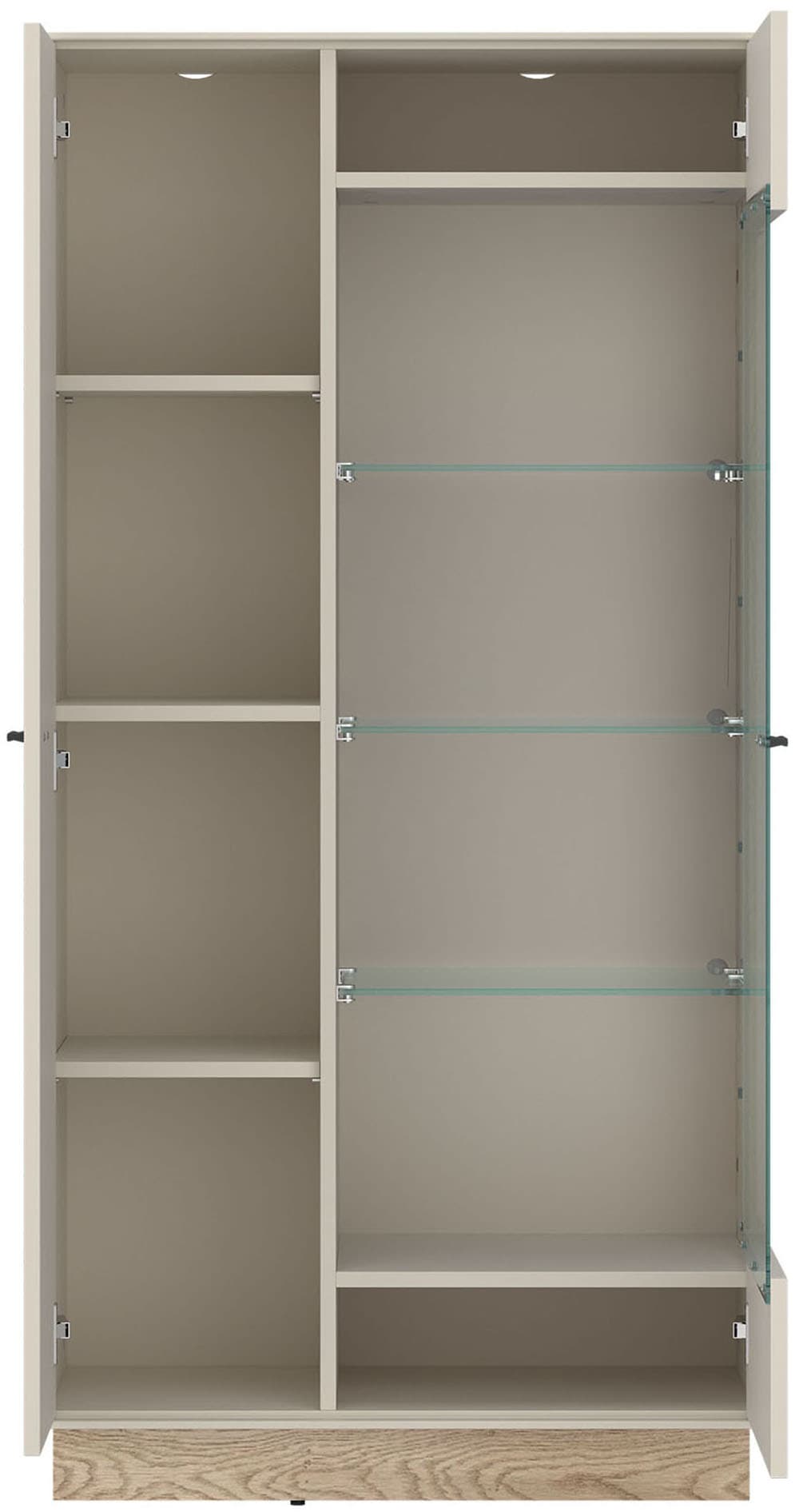 Home affaire Vitrine moderne Vitrine, Breite ca.75 cm, Eckverglasung