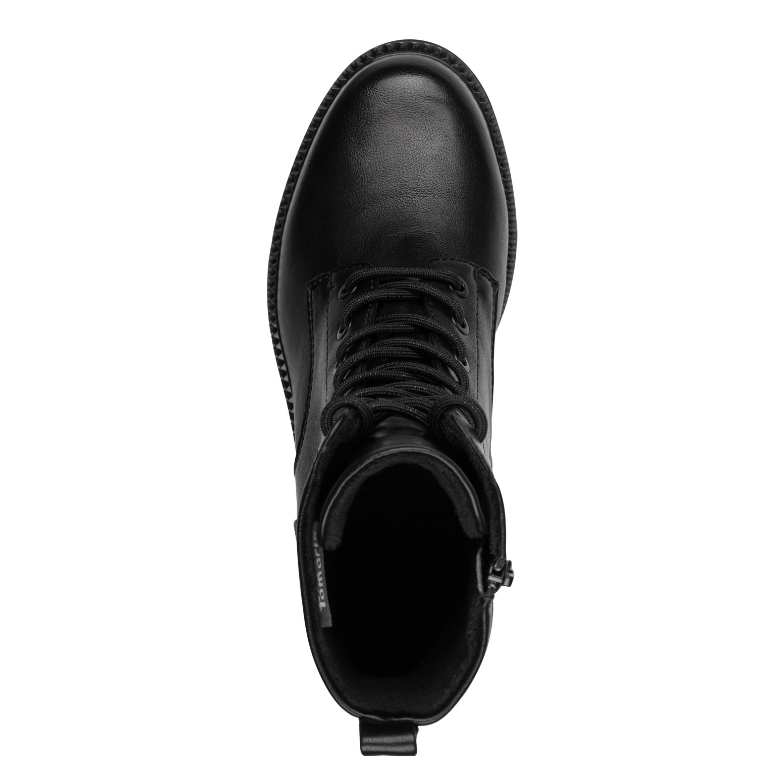 Tamaris Schnürstiefelette, Blockabsatz, Schnürboots mit Logoaufnäher an der Schuhzunge