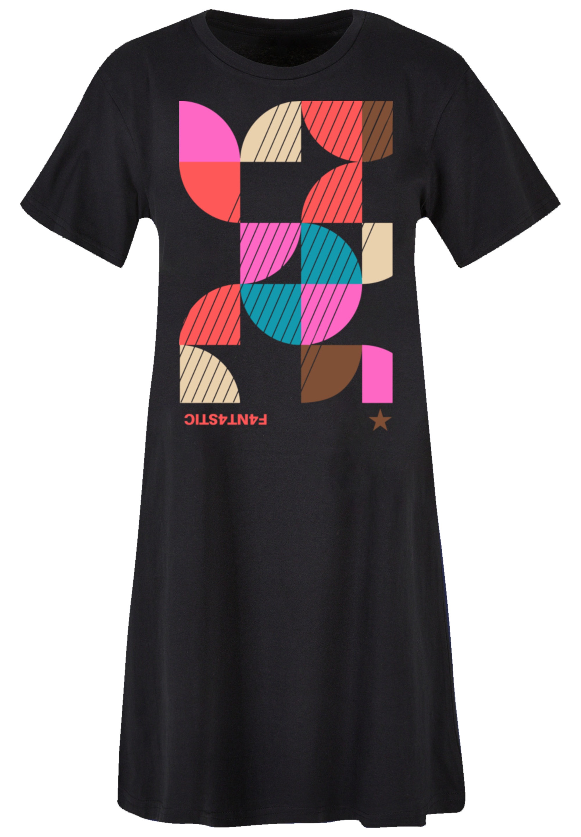 F4NT4STIC Shirtkleid "Abstrakt Damen T-Shirt Kleid" Ohne Taschen Print günstig online kaufen