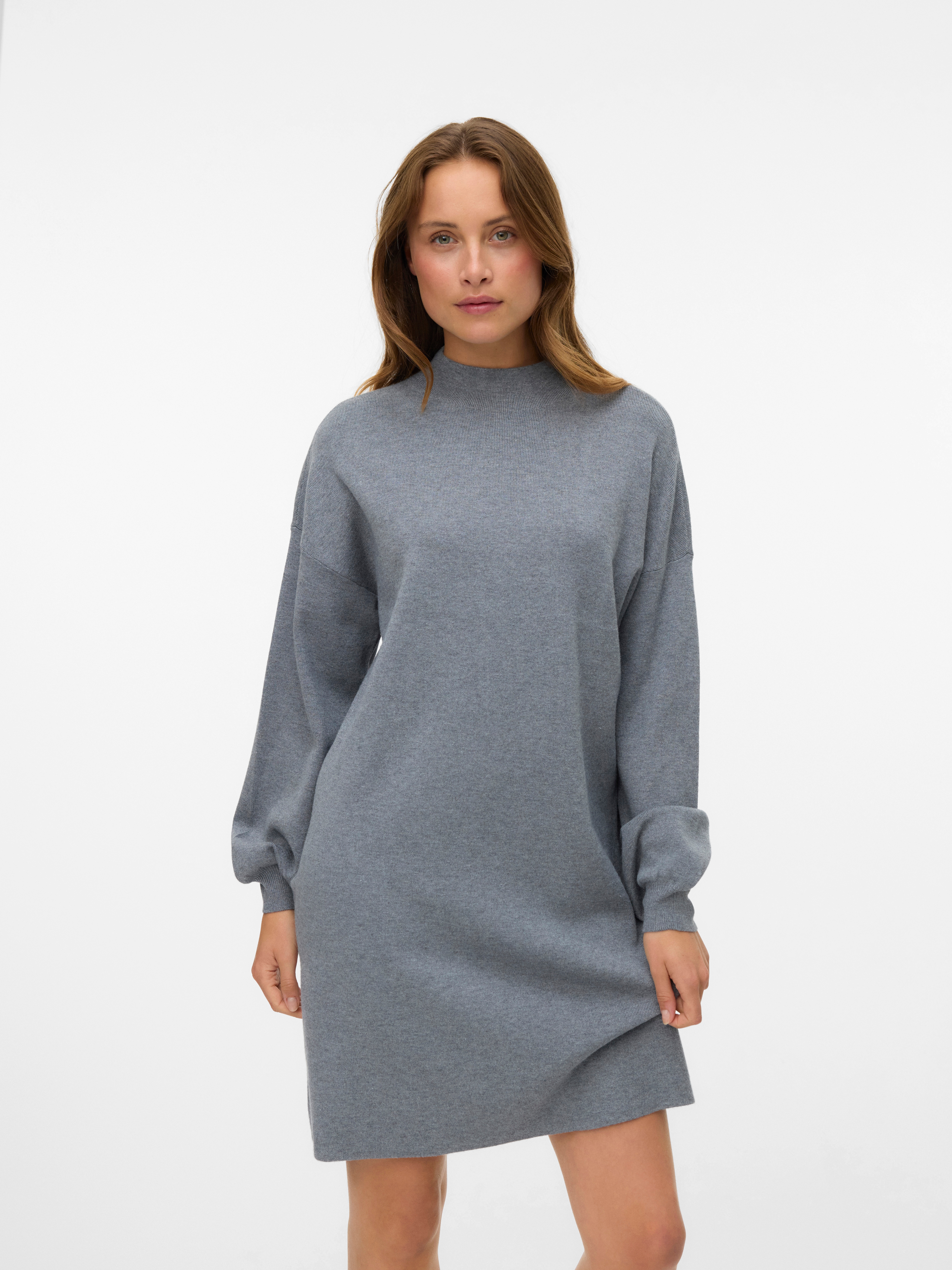 Vero Moda Strickkleid "VMNANCY LS FUNNELNECK DRESS GA NOOS" Viskosemischung, loose fit