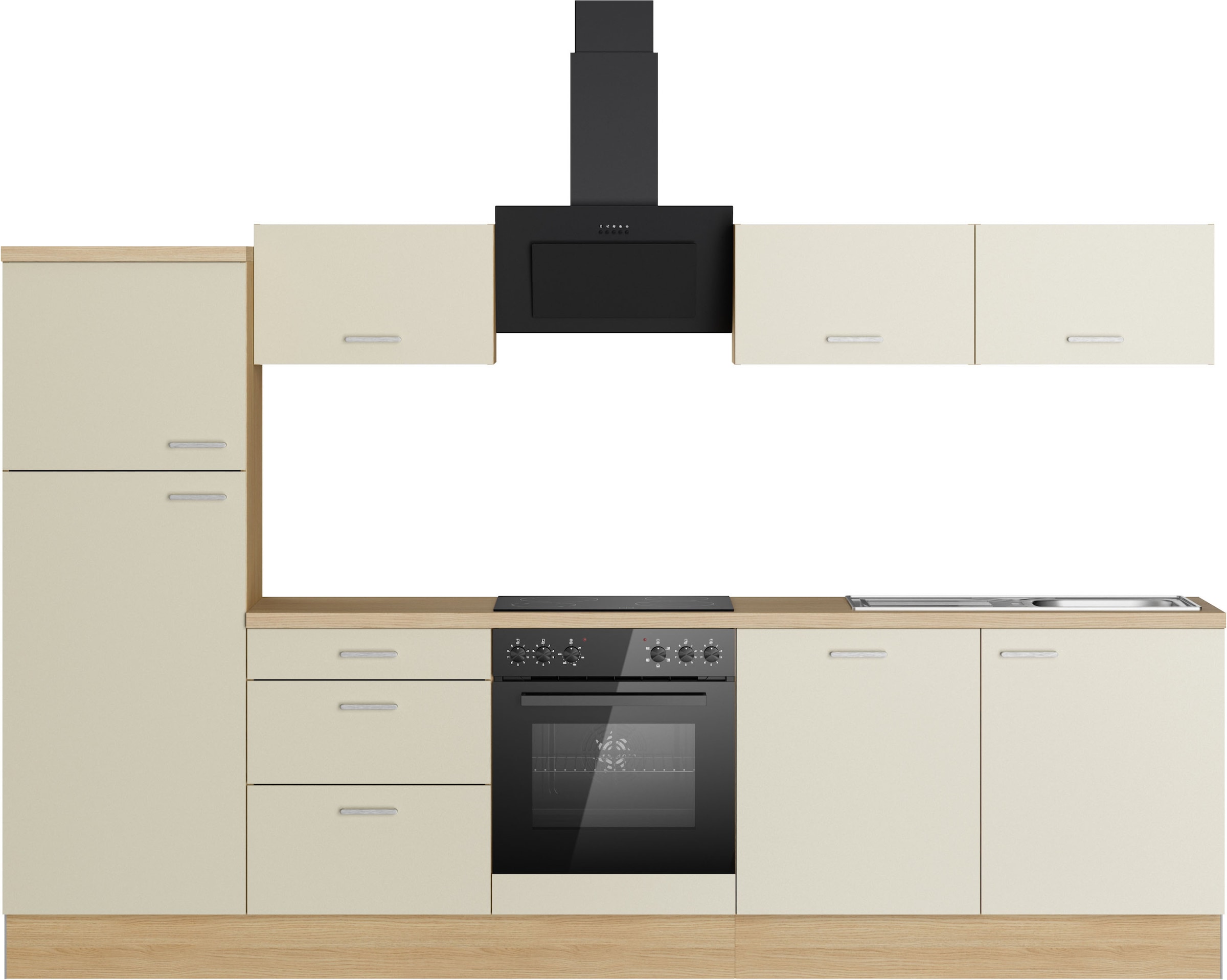 KOCHSTATION Küchenzeile "KS-Sion" Breite 300 cm, schnelle Montage mit OPTIsnap, wahlweise mit E-Geräten