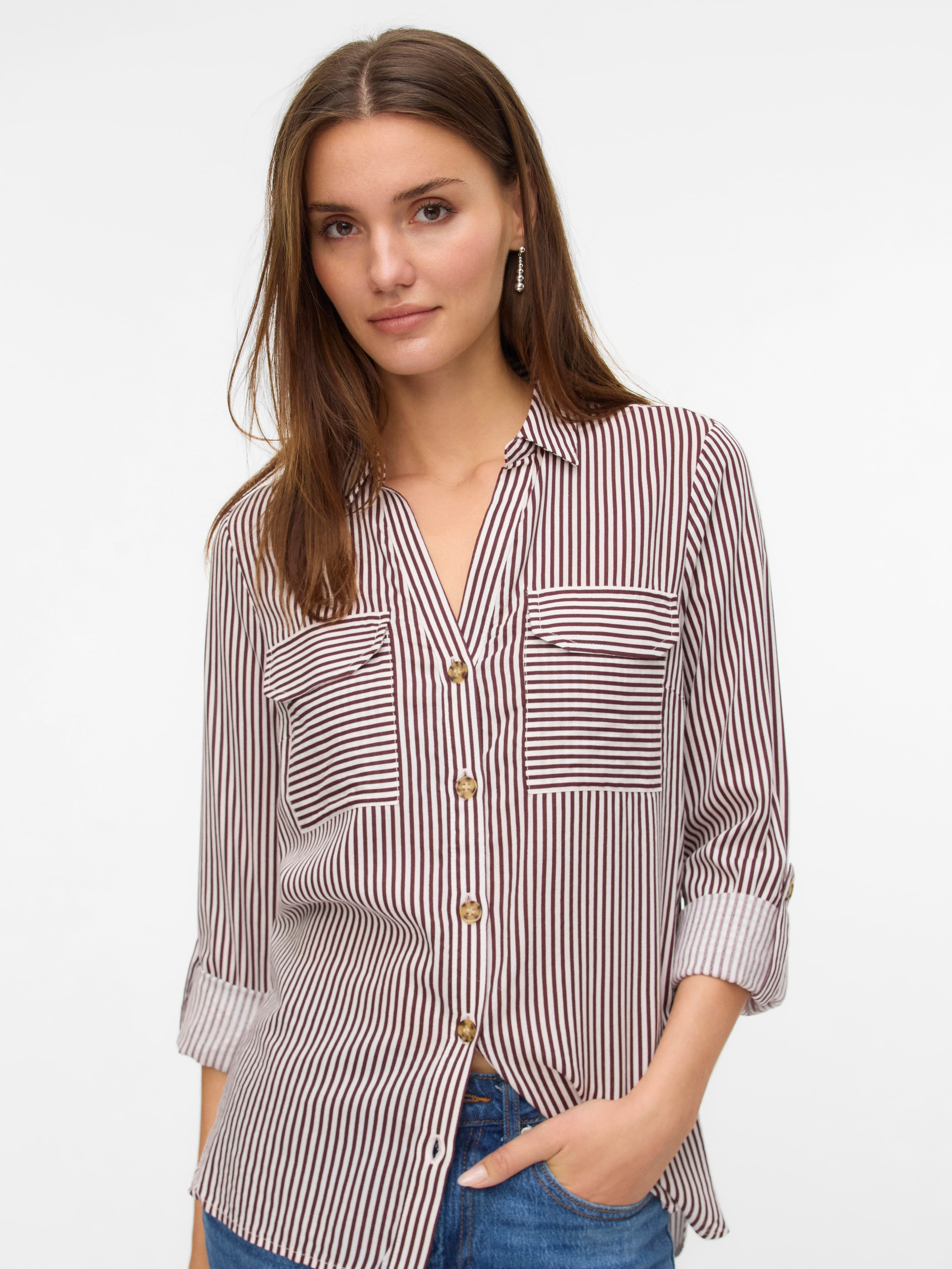 Vero Moda Hemdbluse "VMBUMPY L/S SHIRT NEW WVN GA NOOS" günstig online kaufen