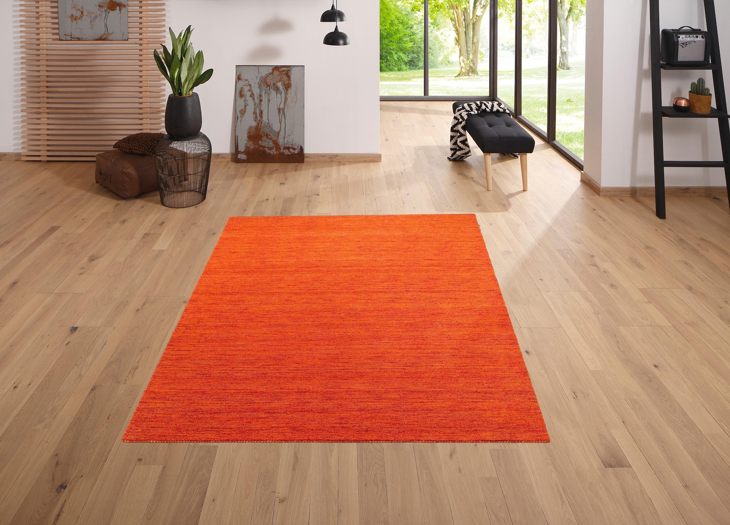 OTTO home Wollteppich "Tessa" rechteckig 15 mm Höhe reine Wolle, handgewebt günstig online kaufen