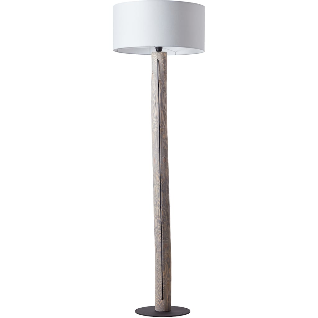Brilliant Stehlampe »Jimena«, 1 flammig-flammig, Stoffschirm, H 164 cm, Ø 50 cm, E27, Holz/Textil, kiefer gebeizt/grau