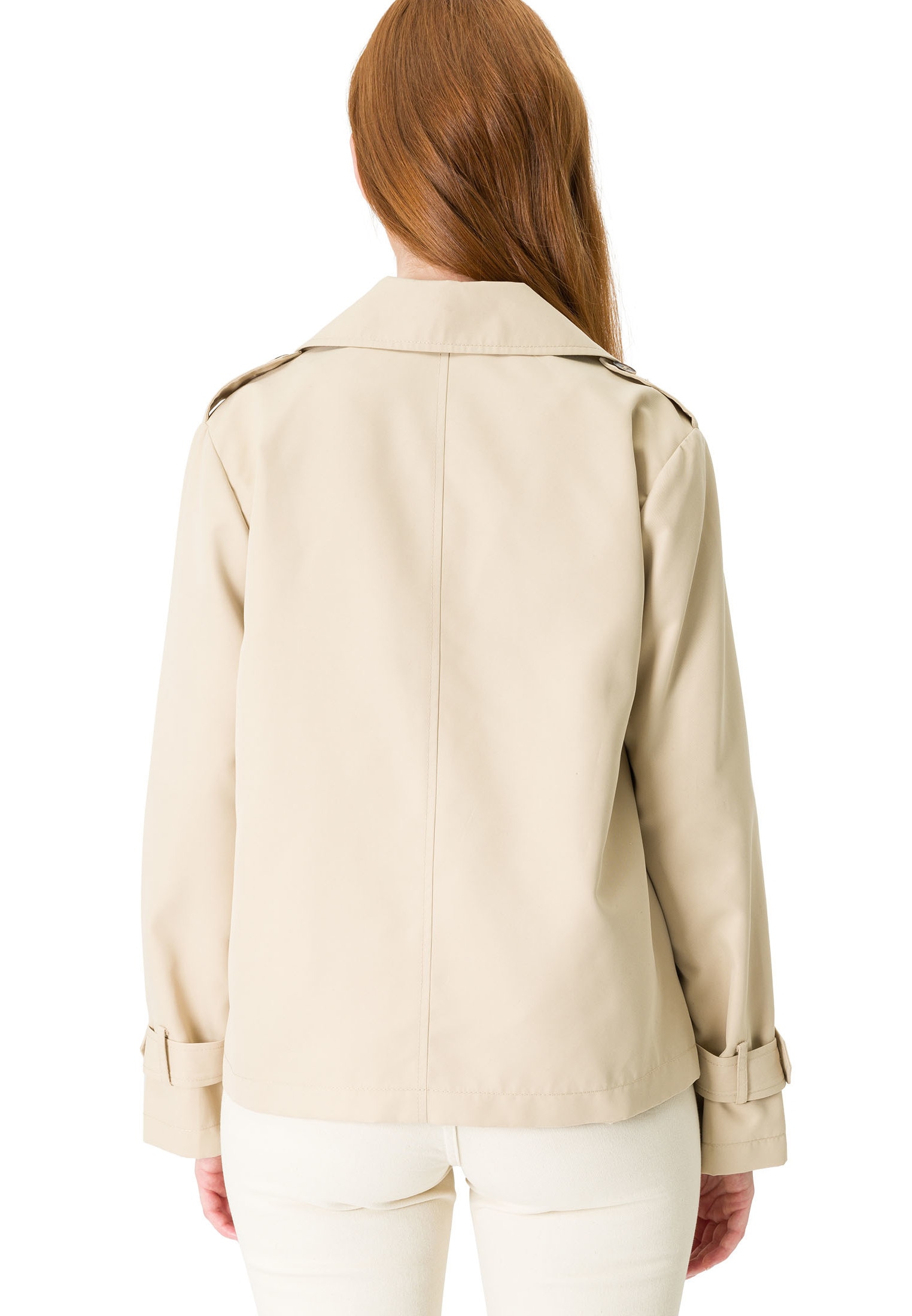Zero Kurzjacke »zero Kurzer Trenchcoat zweireihig«